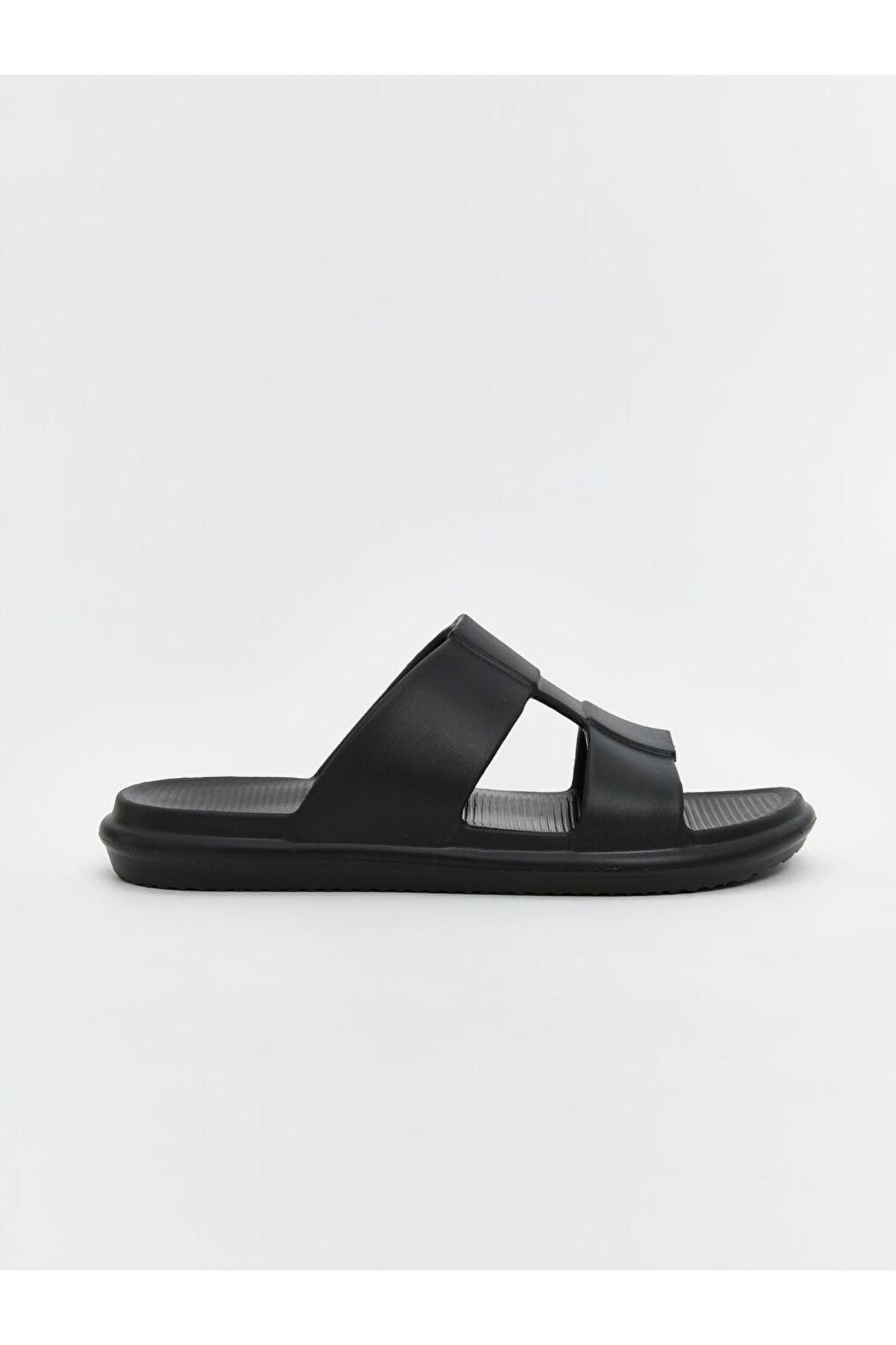 LC Waikiki-Lcw Steps Black Double Banded Men's Slippers 2
