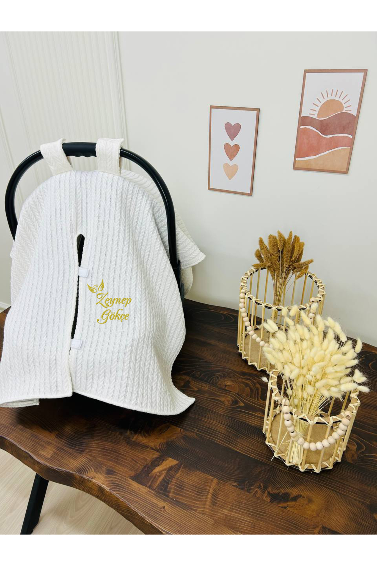 KARSU TASARIM İsimli Puset Örtüsü Nakış İşlemeli %100 Pamuk Örgü Pike Kumaş fotoğrafı 7 (önizleme)