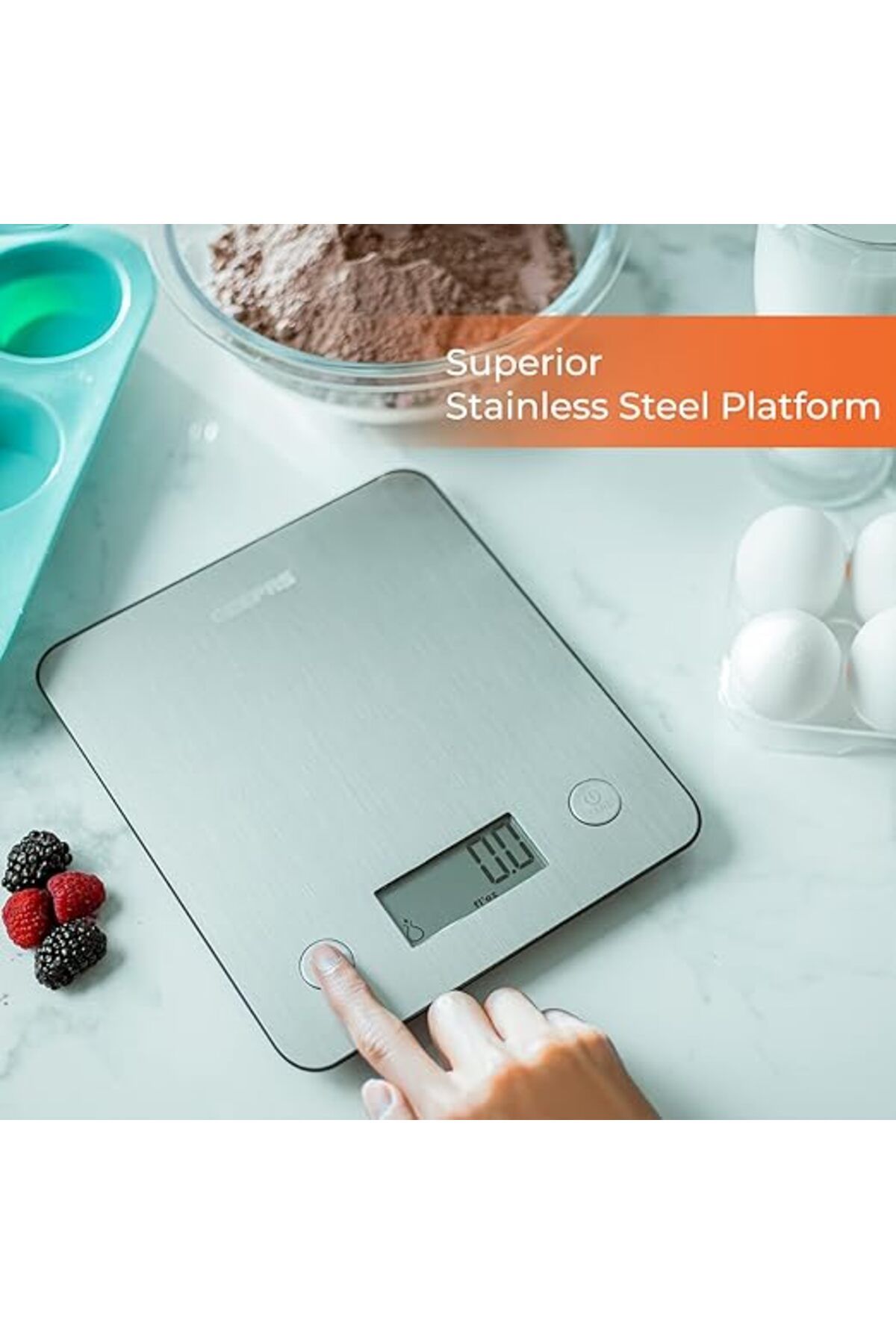 Geepas-Digital Kitchen Scale, White, GKS46507UK 5