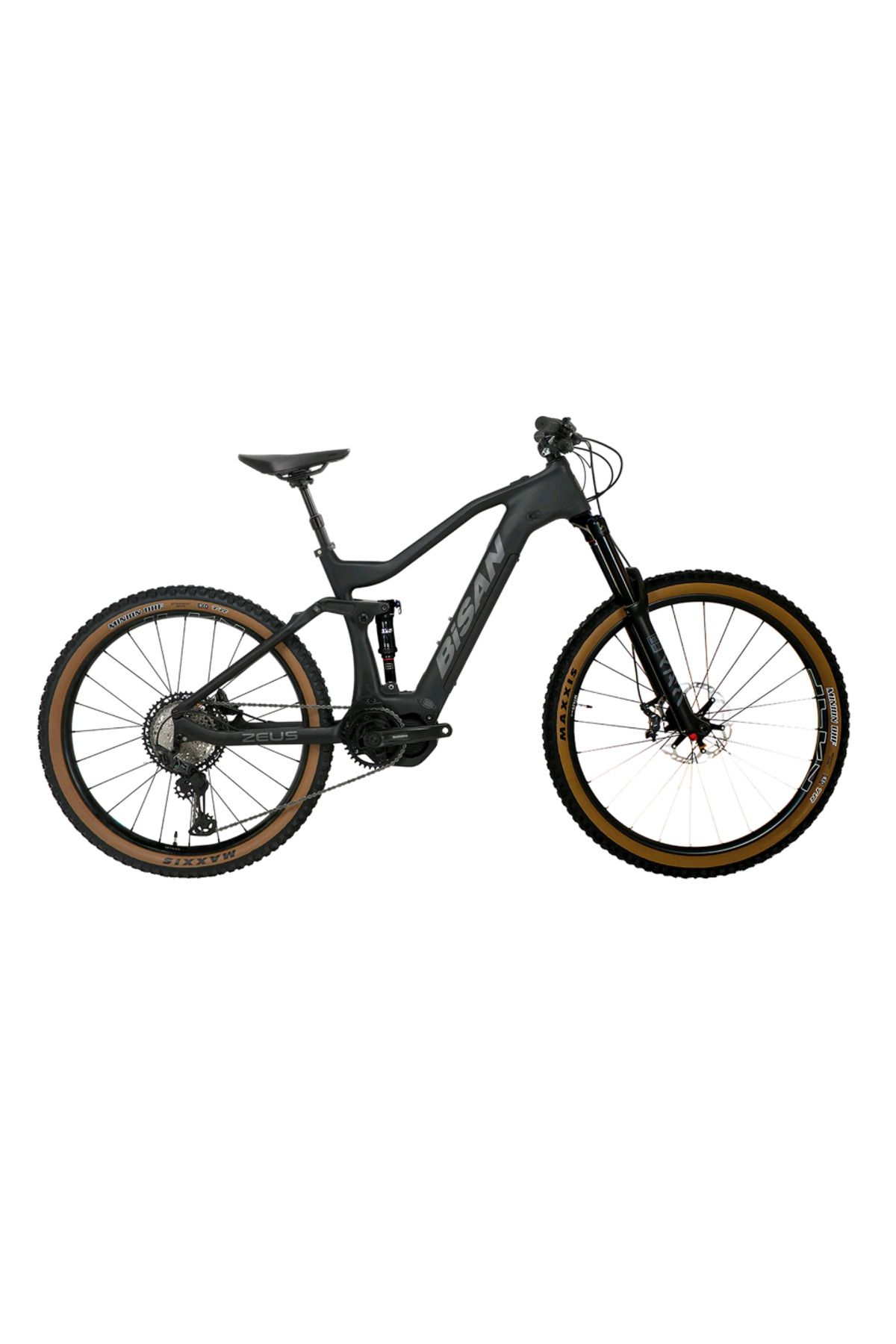 Bisan Zeus Elektrikli Dağ Bisikleti Enduro Deore (Siyah-Gri) 48