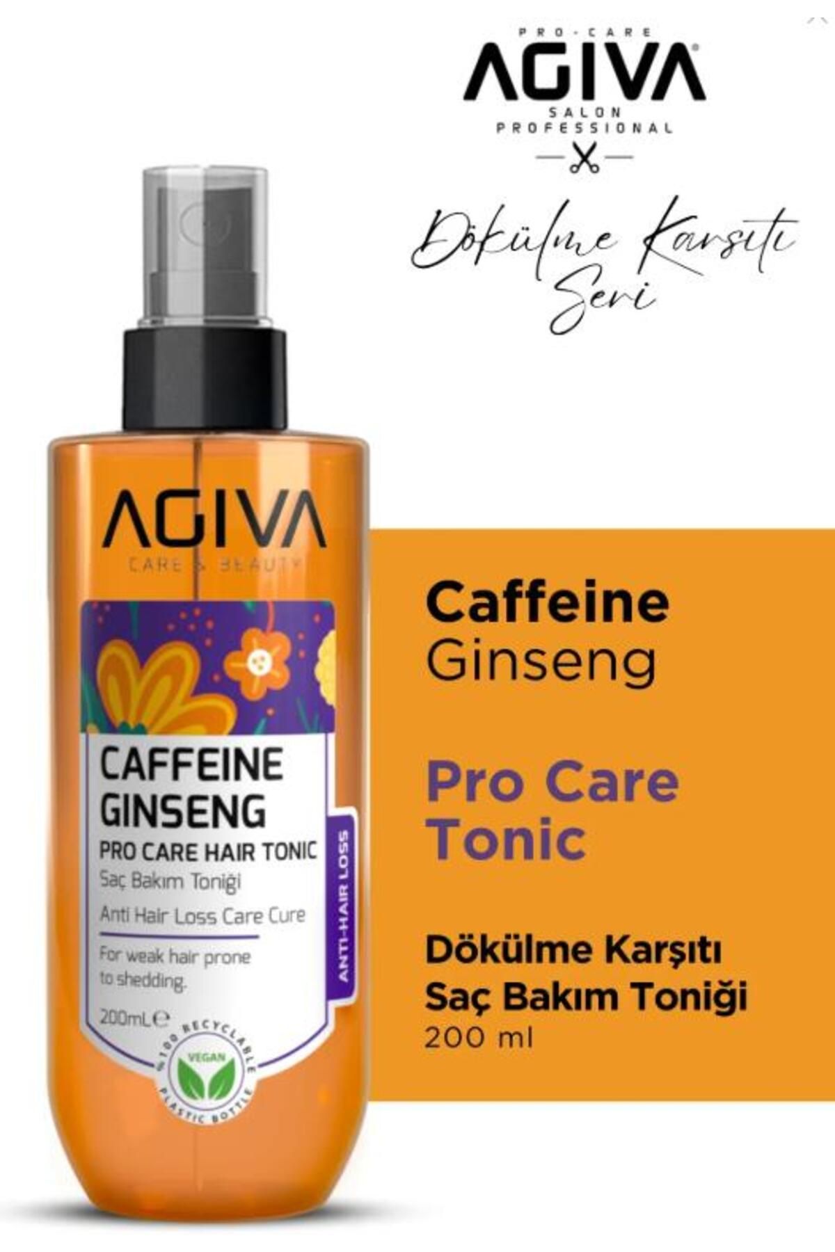 Agiva Caffeine Ginseng Pro Care Dökülmeye Meyilli Saçlar Için Saç Bakım Toniği 200 ml