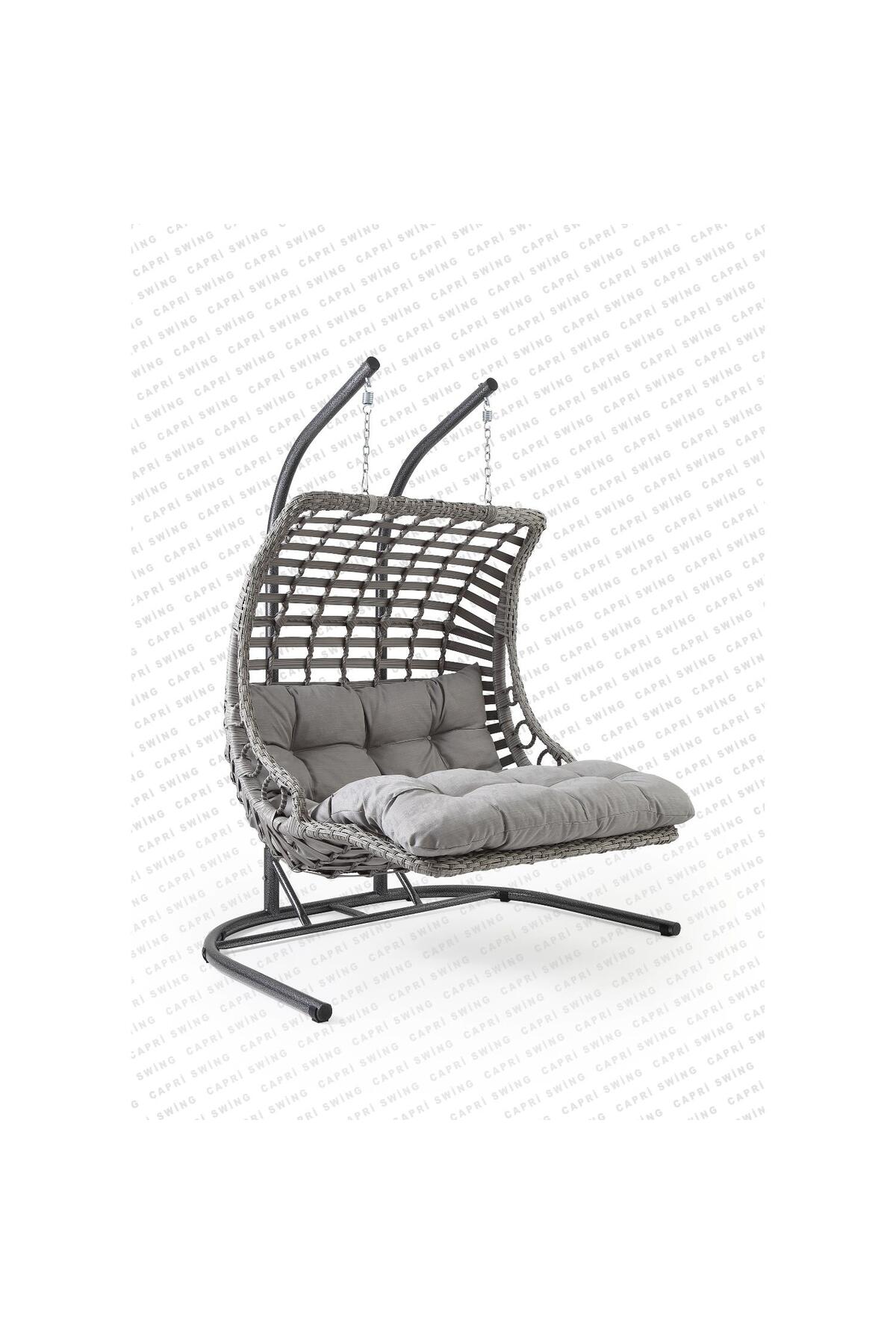 Bodrum Double Double Rattan Garden Swing | Rehome
