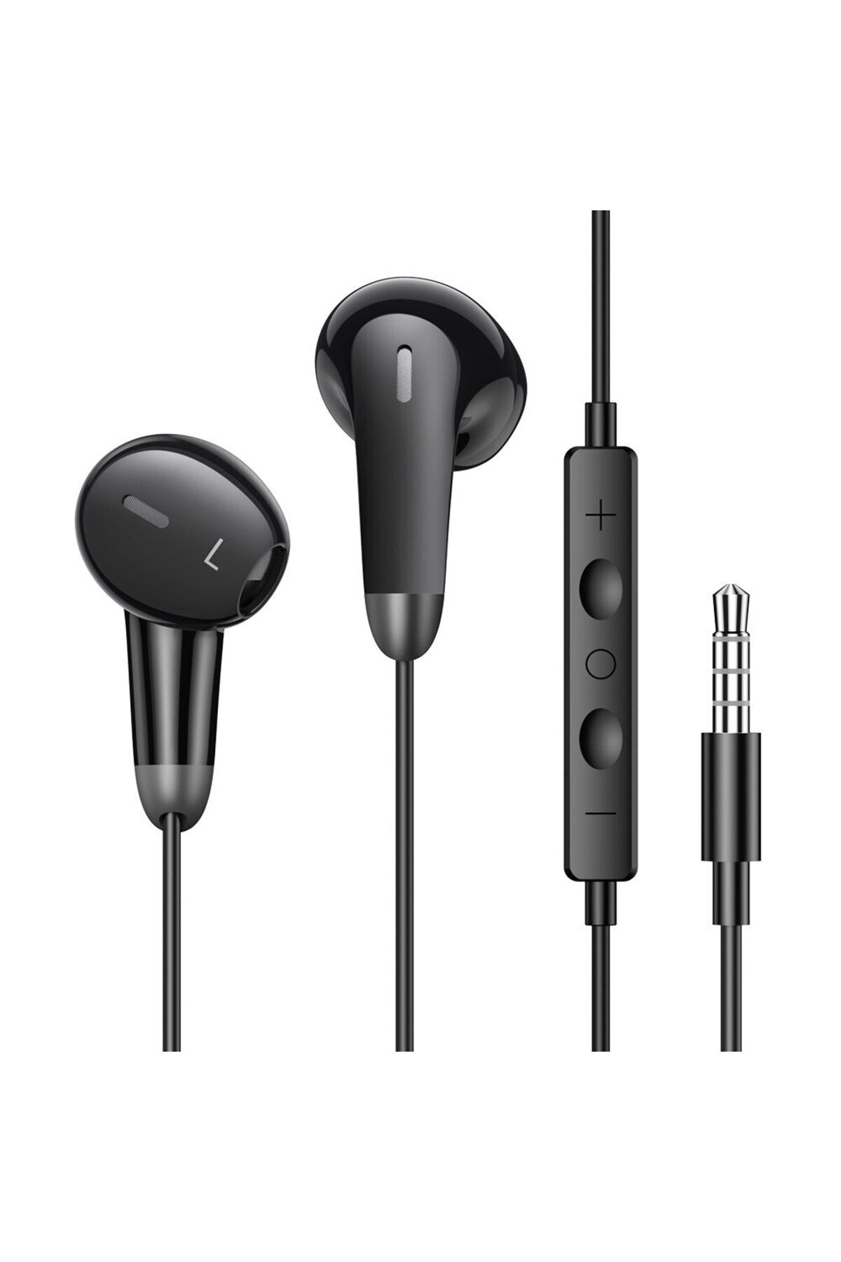 Choice-Black F25 TOPK Earphones 3.5mm In-Ear Wired Headphones Wired Control Sport Headset for Xiaomi Samsun 1