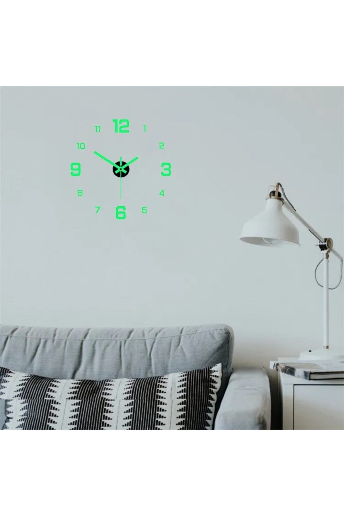 Choice-Glow in the dark 40cm EW Creative Simple Luminous Digital Clock European Style DIY Silent Wall Clock 4