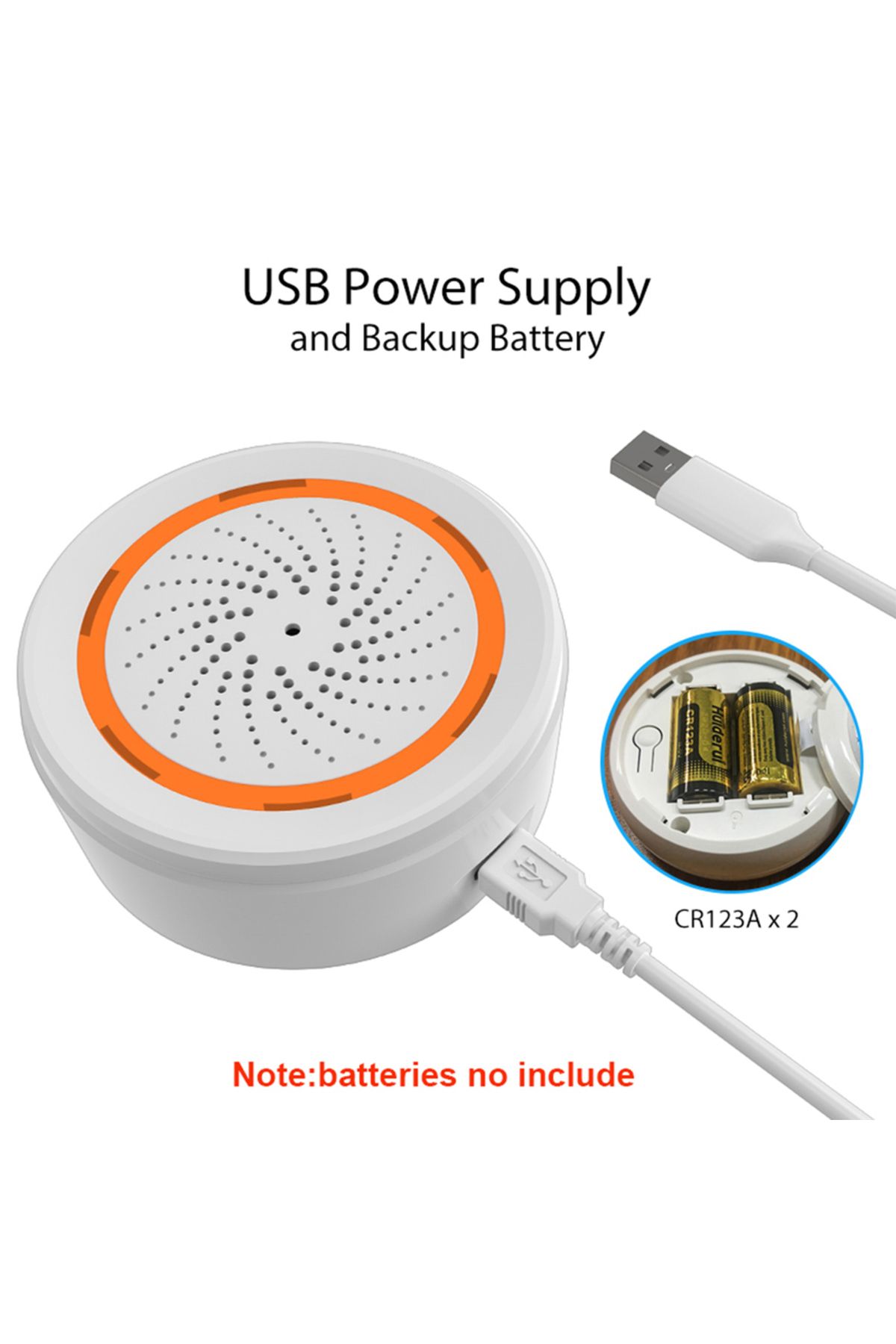 Choice-Coolcam Tuya Zigbee Smart Siren Alarm For Home Security With Strobe Alerts Support Usb Cable Powe... 6