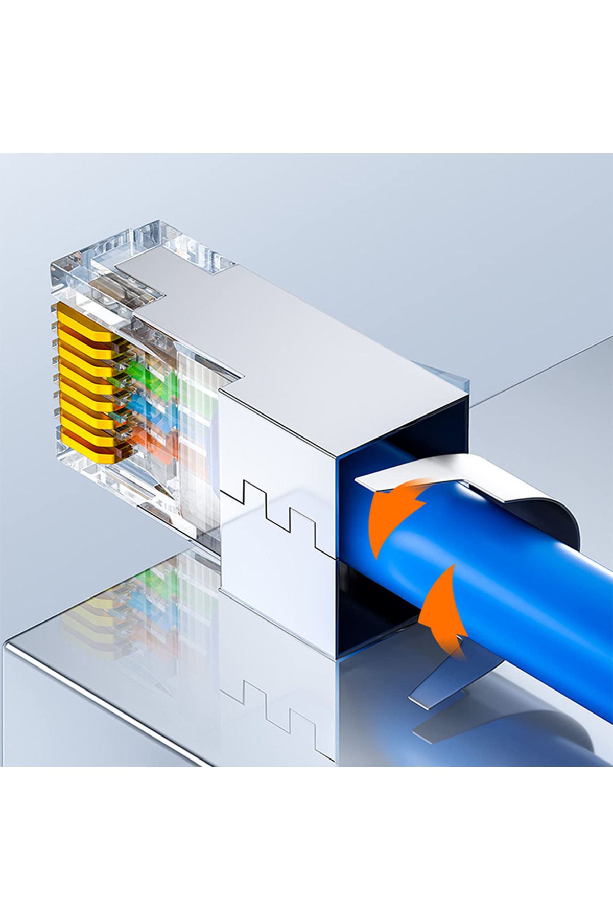 Ninth World-100 قطعة 10/50/100 قطعة موصل RJ45 Cat6a Cat7 موصل RJ45 محمي بموصلات شبكة FTP 8P8C 5