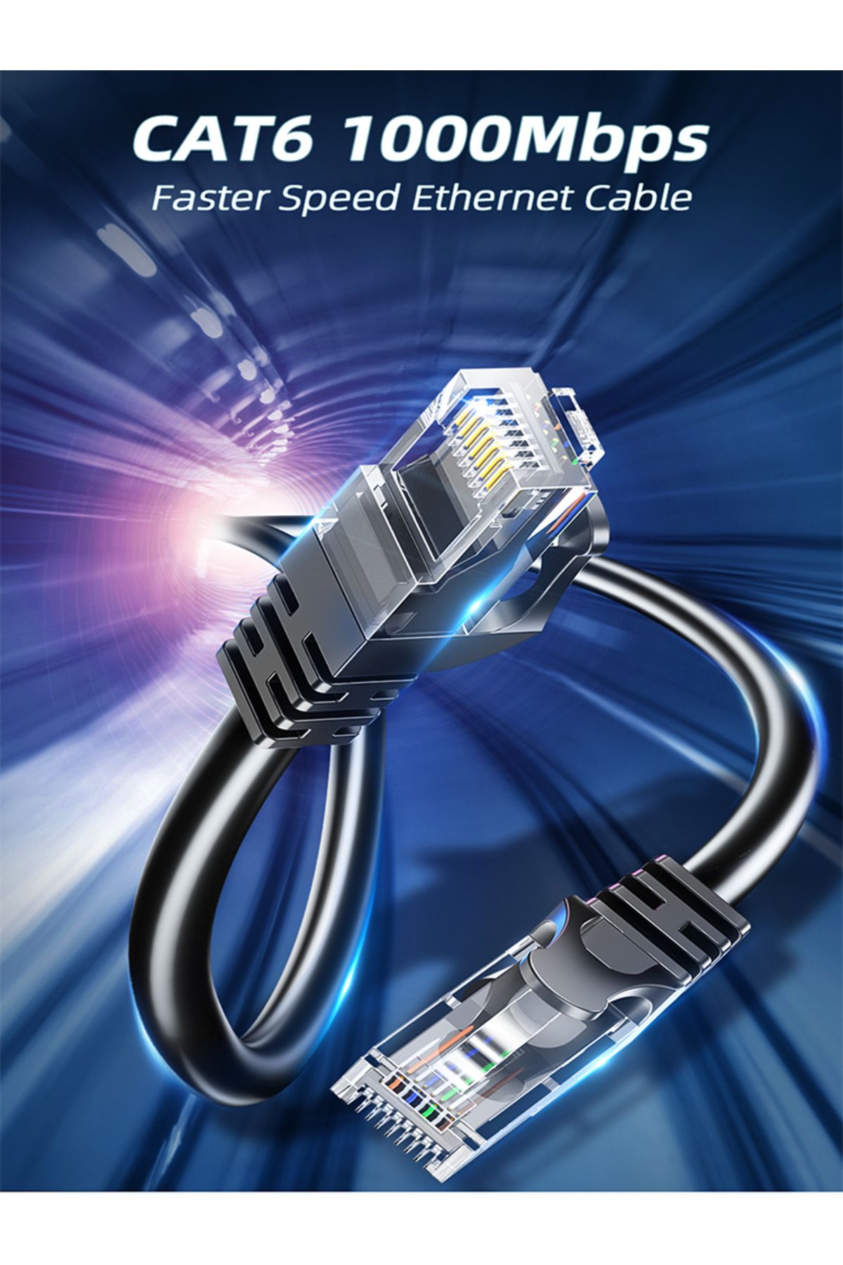 Choice-كابل إيثرنت CYANMI بطول 1 متر وكابل شبكة Cat6 UTP RJ45 بطول 10 أمتار و50 مترًا لوضع الإنترنت على جهاز الكمبيوتر الشخصي PS 7