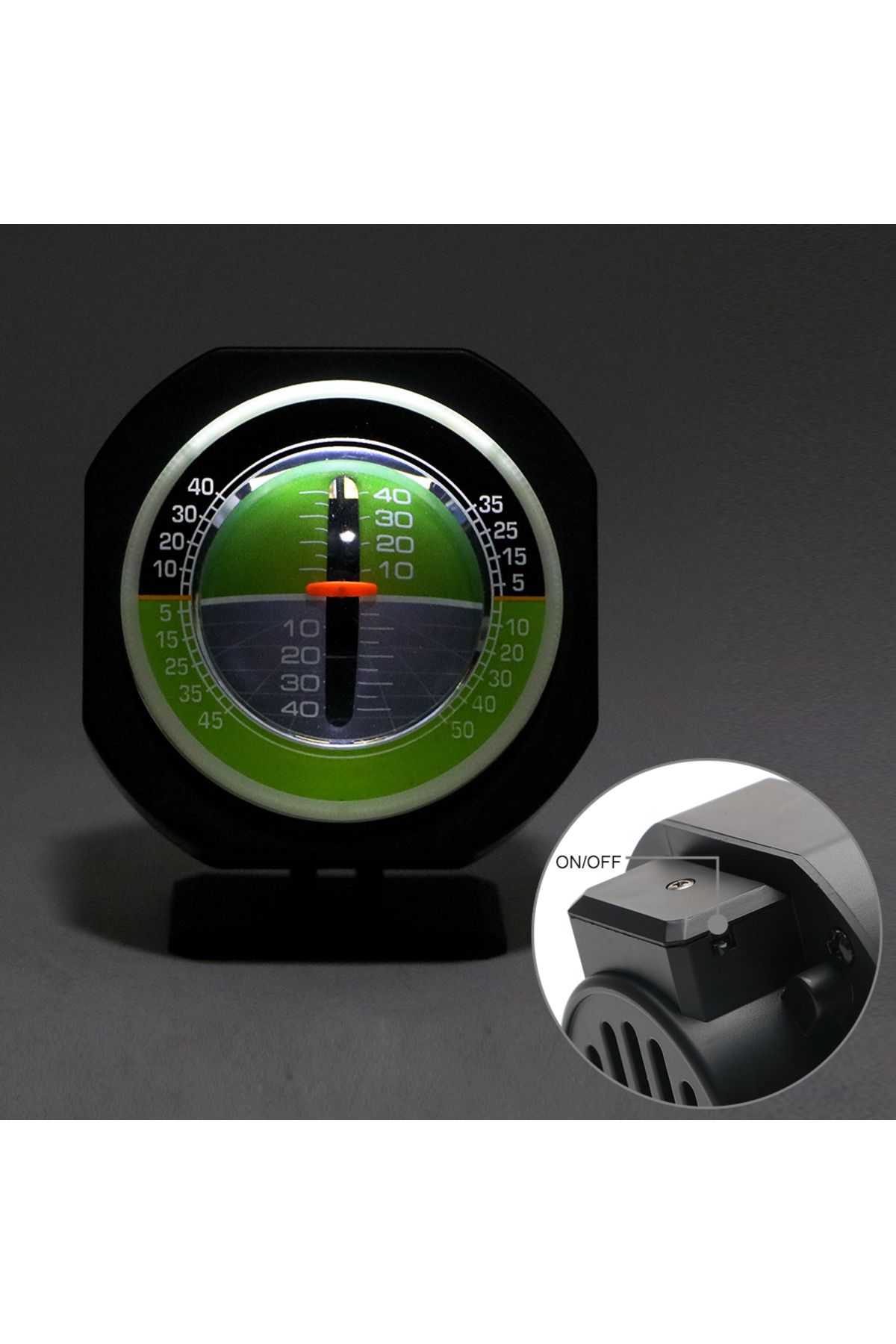 AINYSZIN-Inclinometer Angle Car Compass High-precision Built-in LED Auto Slope Meter Level Car Vehicle Dec... 5