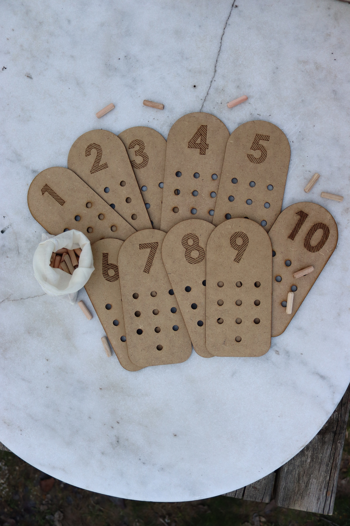 Assa Wood Ahşap Sayı Kartları - Montessori Eğitim Seti (KESE HEDİYEMİZDİR) fotoğrafı 2 (önizleme)