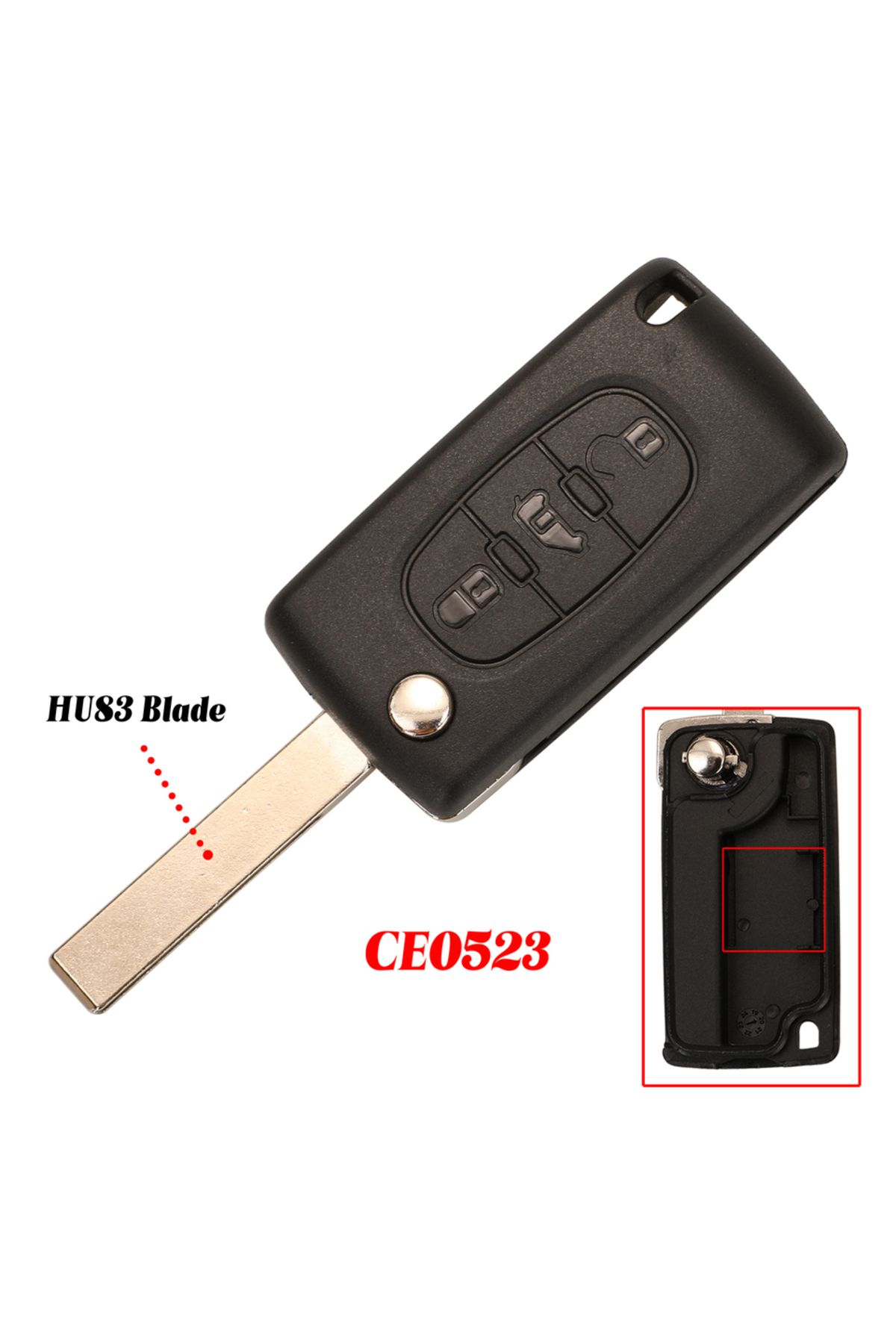 Choice-For Citroen Ce523 Hu83 Jingyuqin Ce0523/ce0536 Remote Car Key For Fiat Scudo For Peugeot Partner Exp 1
