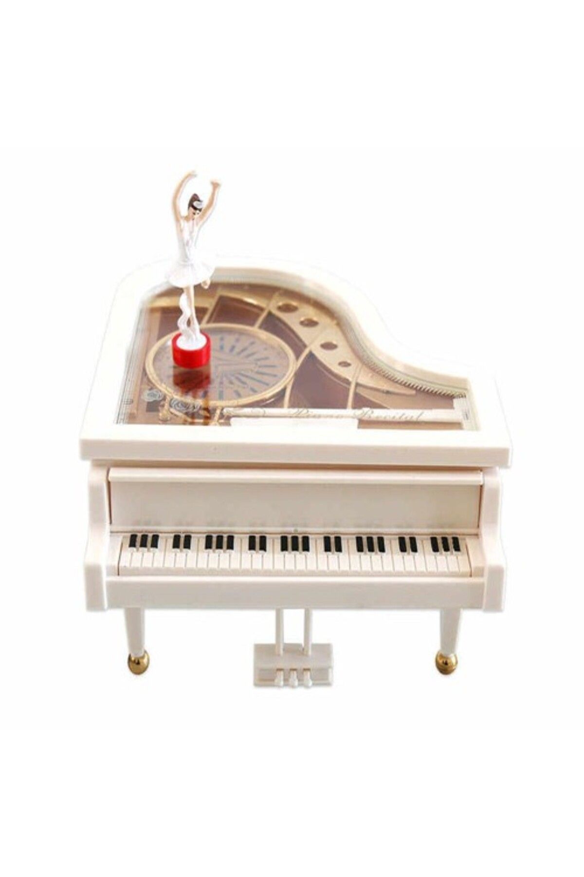 Mu Art Ahşap Piyano Tasarımlı Balerin Müzik Kutusu
