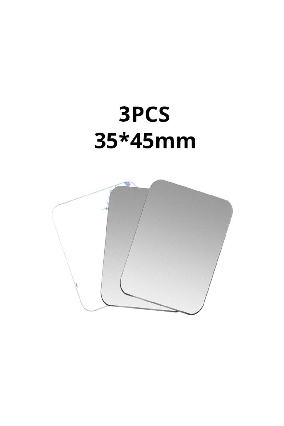 Choice-3PCS Silver 35x45 Magnetic Metal Plate For Car Phone Holder Universal Iron Sheet Disk Sticker Mount 1