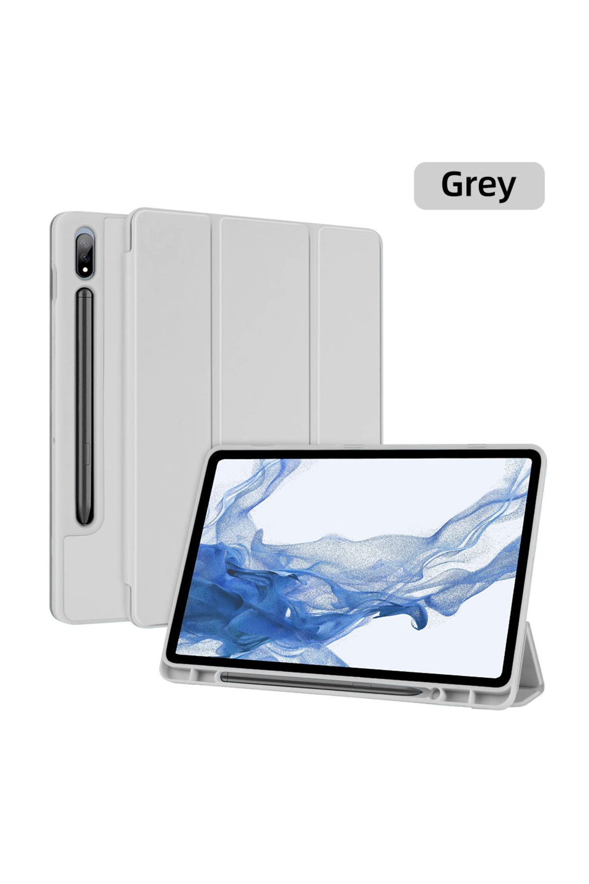 Hansong-حافظة S6 Lite 10.4 باللون الرمادي لجهاز Samsung Galaxy Tab S8 Ultra 14.6 وS8 Plus وS7 Plus وS7 FE 12.4 وS7 1