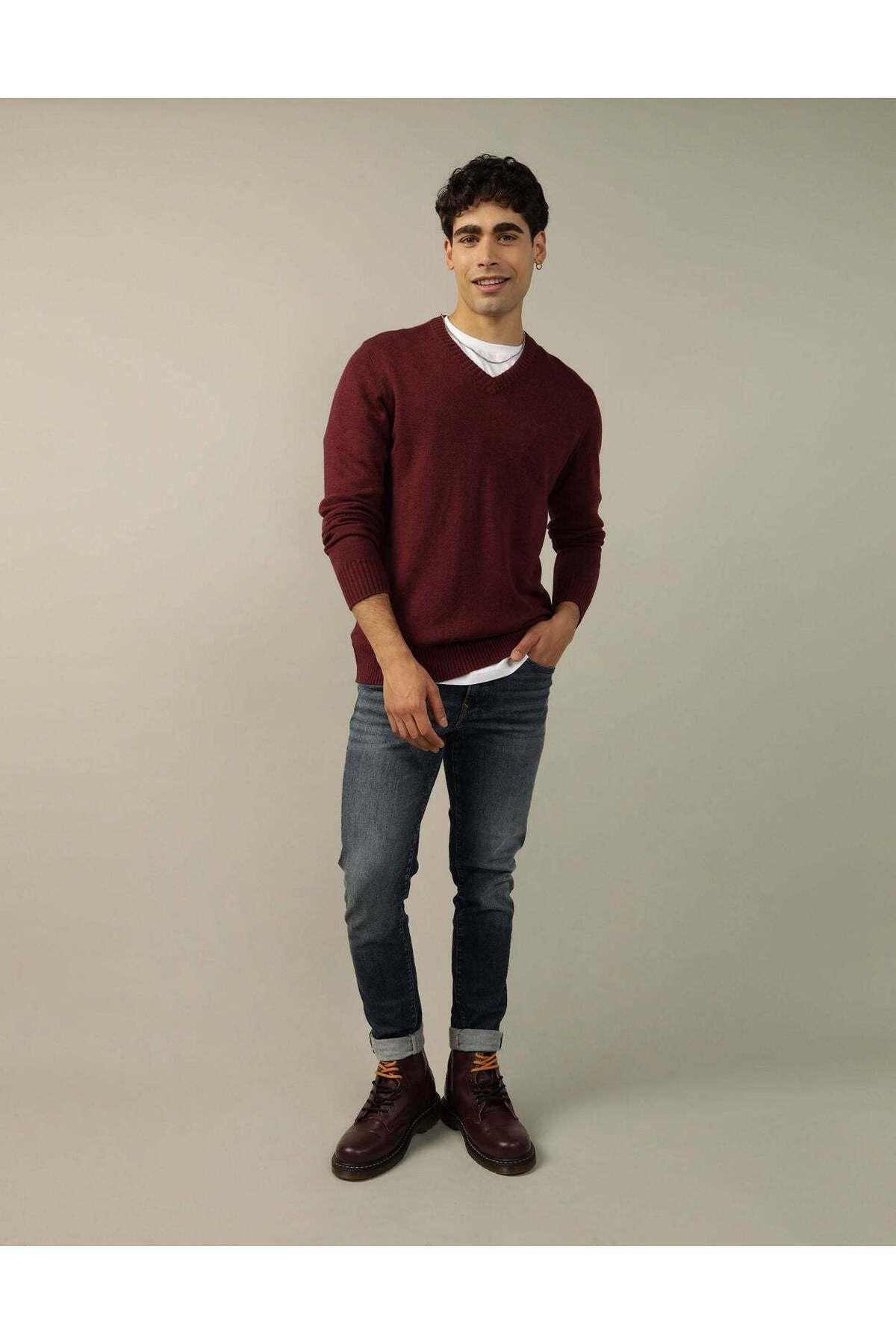 AMERICAN EAGLE-AE Super Soft V-Neck Sweater 1