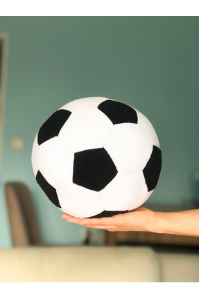 B&M Peluş Zilli Siyah - Beyaz Top Oyuncak , Taraftar Dolgu Futbol Topu
