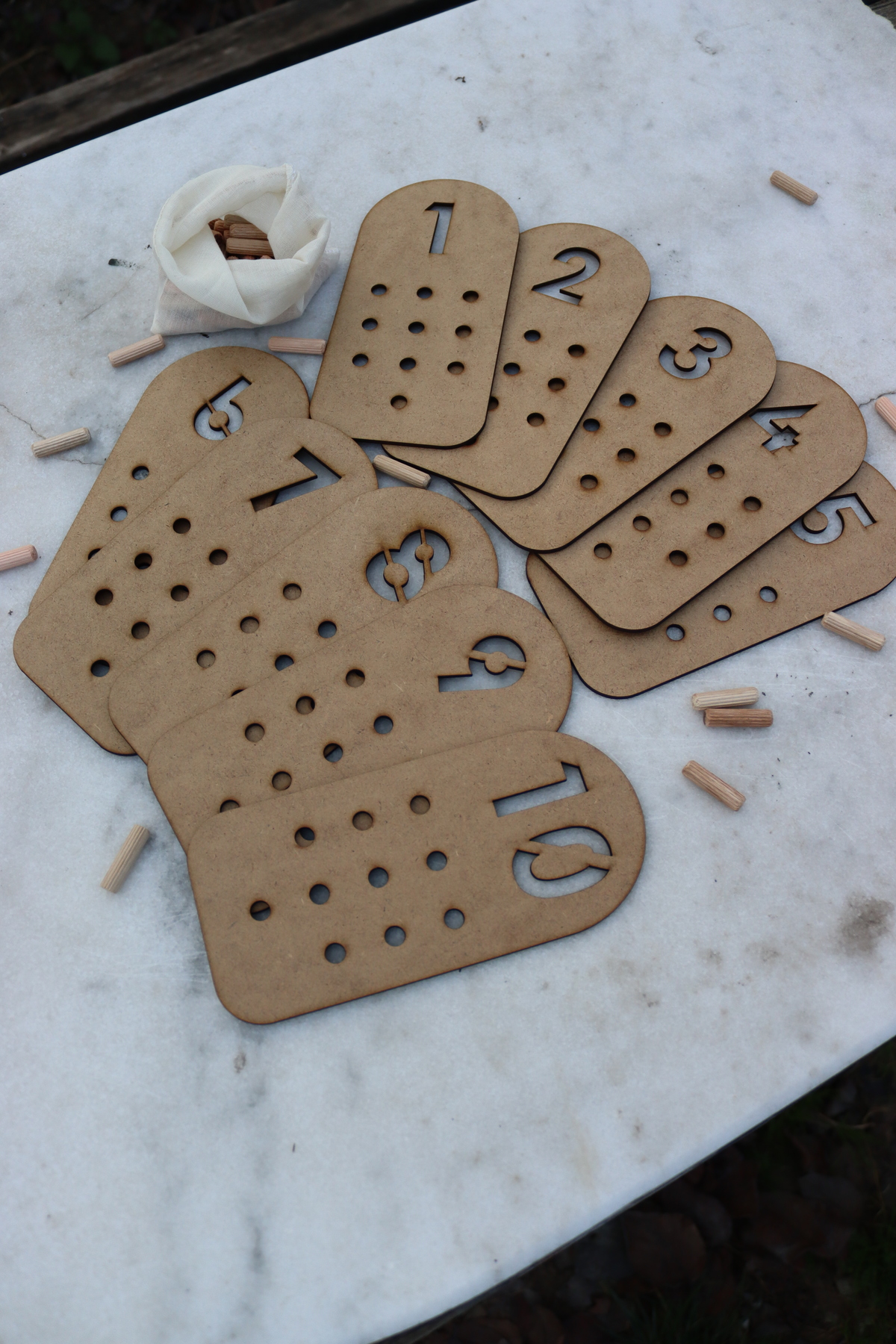 Assa Wood Ahşap Sayı Kartları - Montessori Eğitim Seti (KESE HEDİYEMİZDİR) fotoğrafı 2 (önizleme)