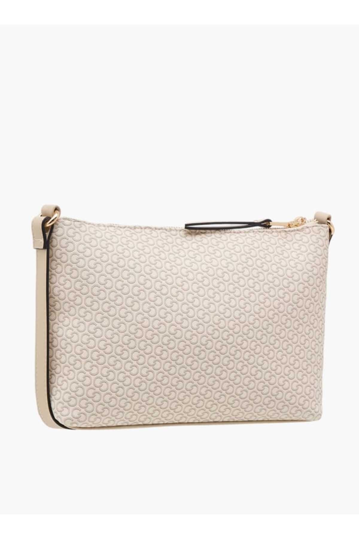 Celeste-Monogram Print Crossbody Bag with Adjustable Strap and Zip Closure 3