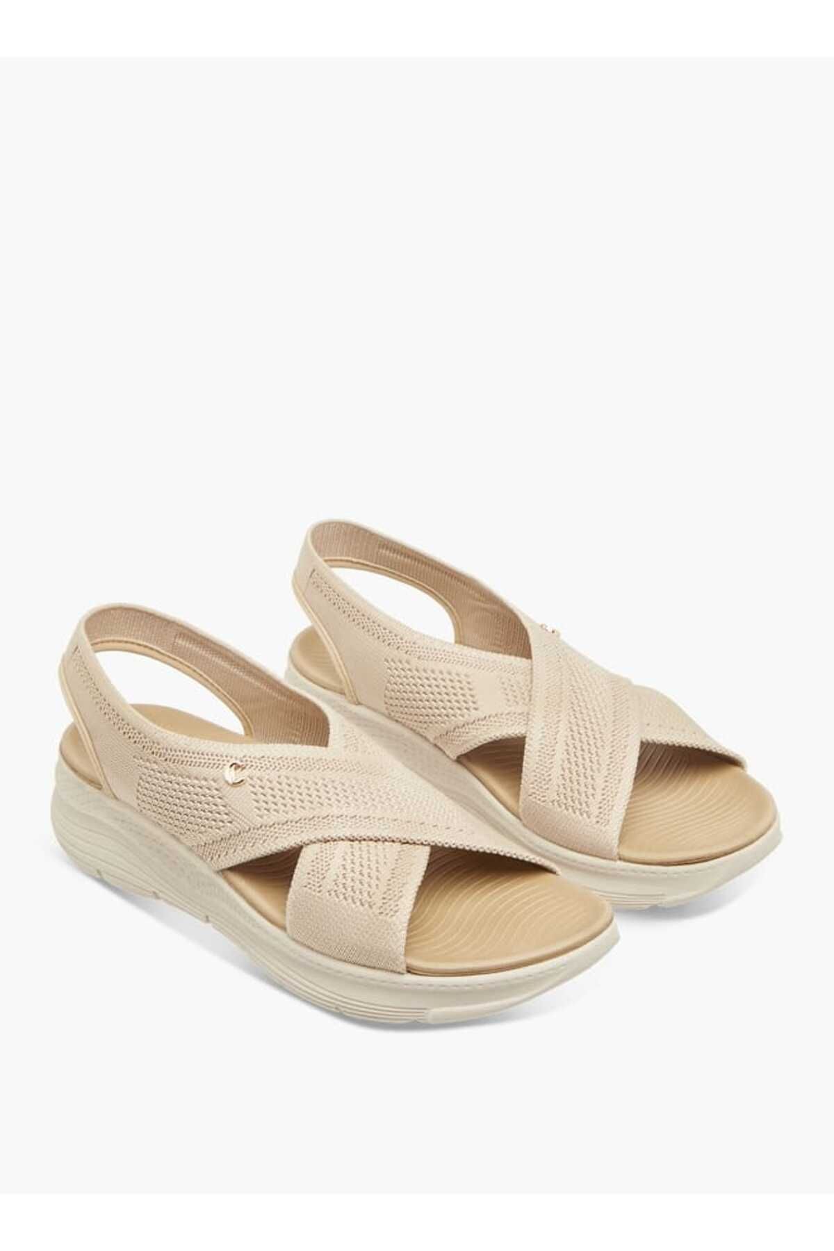 Le Confort-Le Confort Flyknit Textured Cross Strap Sandals with Backstrap 1