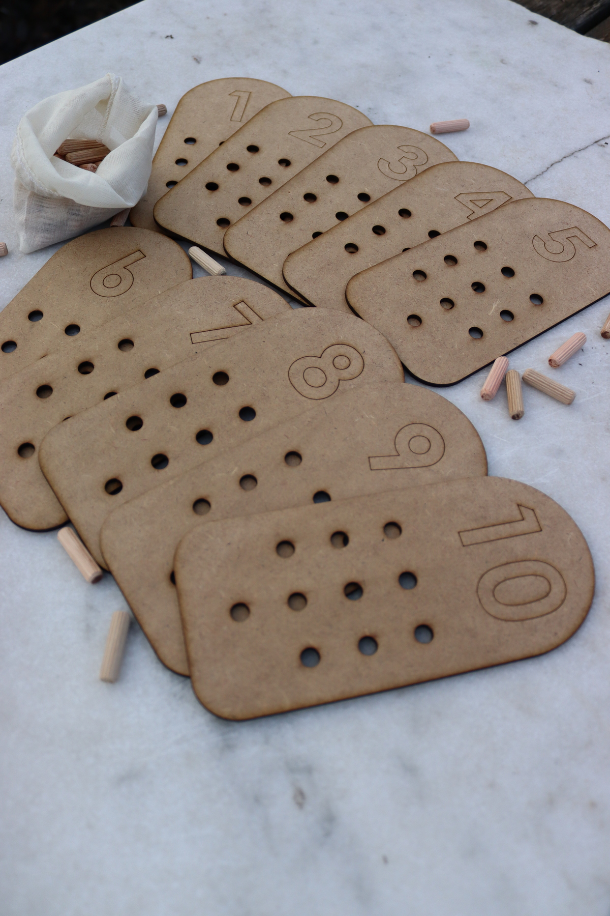 Assa Wood Ahşap Sayı Kartları - Montessori Eğitim Seti (KESE HEDİYEMİZDİR) fotoğrafı 2 (önizleme)