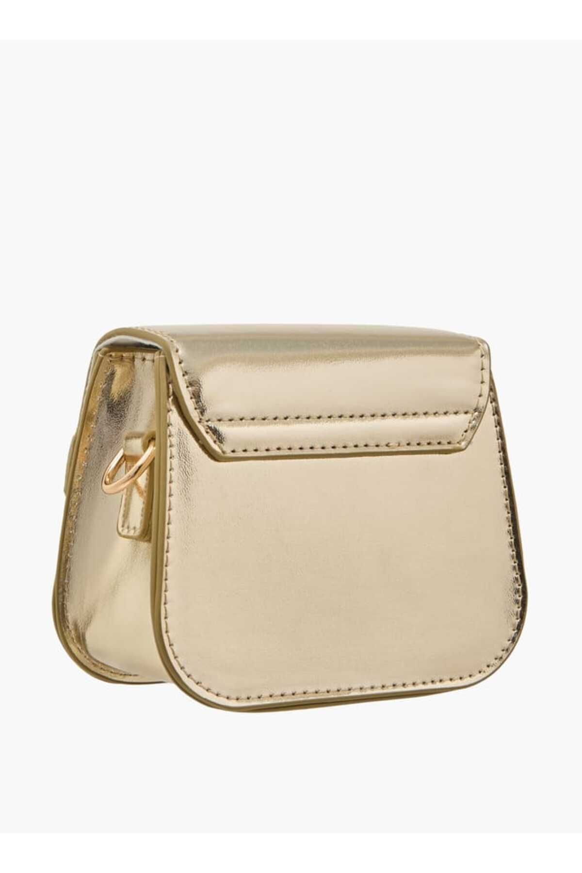 Little Missy-Embellished Crossbody Bag with Detachable Chain Strap and Button Closure 3