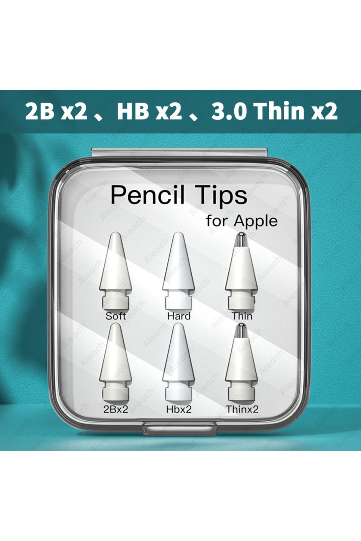 Choice-2B x2 HB x2 3.0 x2 طرف مزدوج الطبقة لقلم Apple Pencil من الجيل الأول والثاني من Apple Pencil 2B 1