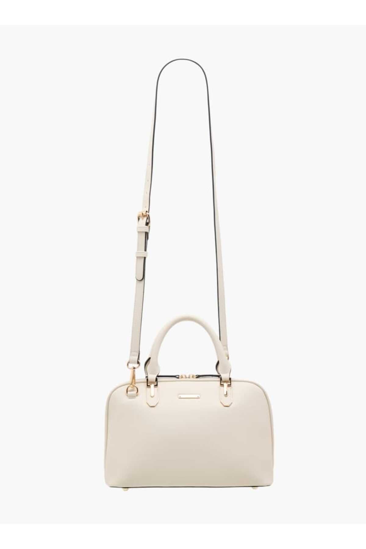 Celeste-Solid Tote Bag with Double Handle and Zip Closure 2