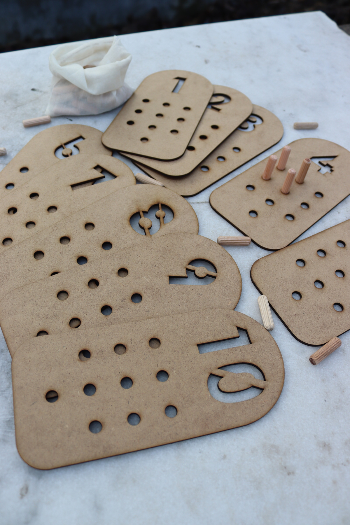 Assa Wood Ahşap Sayı Kartları - Montessori Eğitim Seti (KESE HEDİYEMİZDİR) fotoğrafı 7 (önizleme)