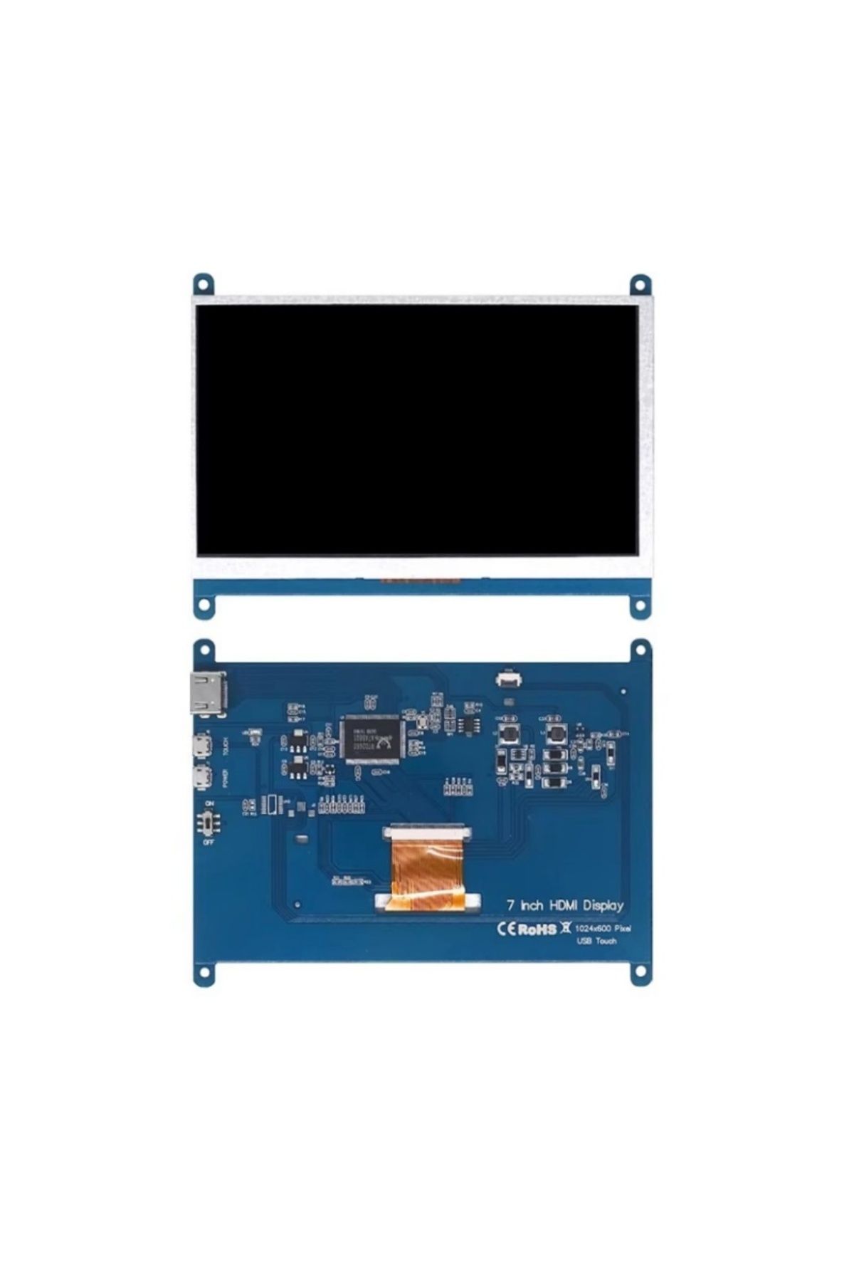 Choice-TN Not Touch LCD 7 Inch Raspberry Pi 4/3/2/B/B+/A+ Monitor 1024x600 IPS 5-Points Capacitive Touchscr 1