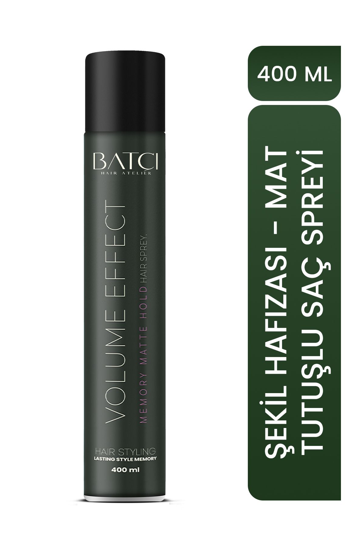 Batçı Hair Atelier Memory Matte Hold Esnek Tutuşlu Saç Spreyi 400 ML | Doğal Görünüm, Ağırlaştırmaz, Uzun Süre Kalıcı