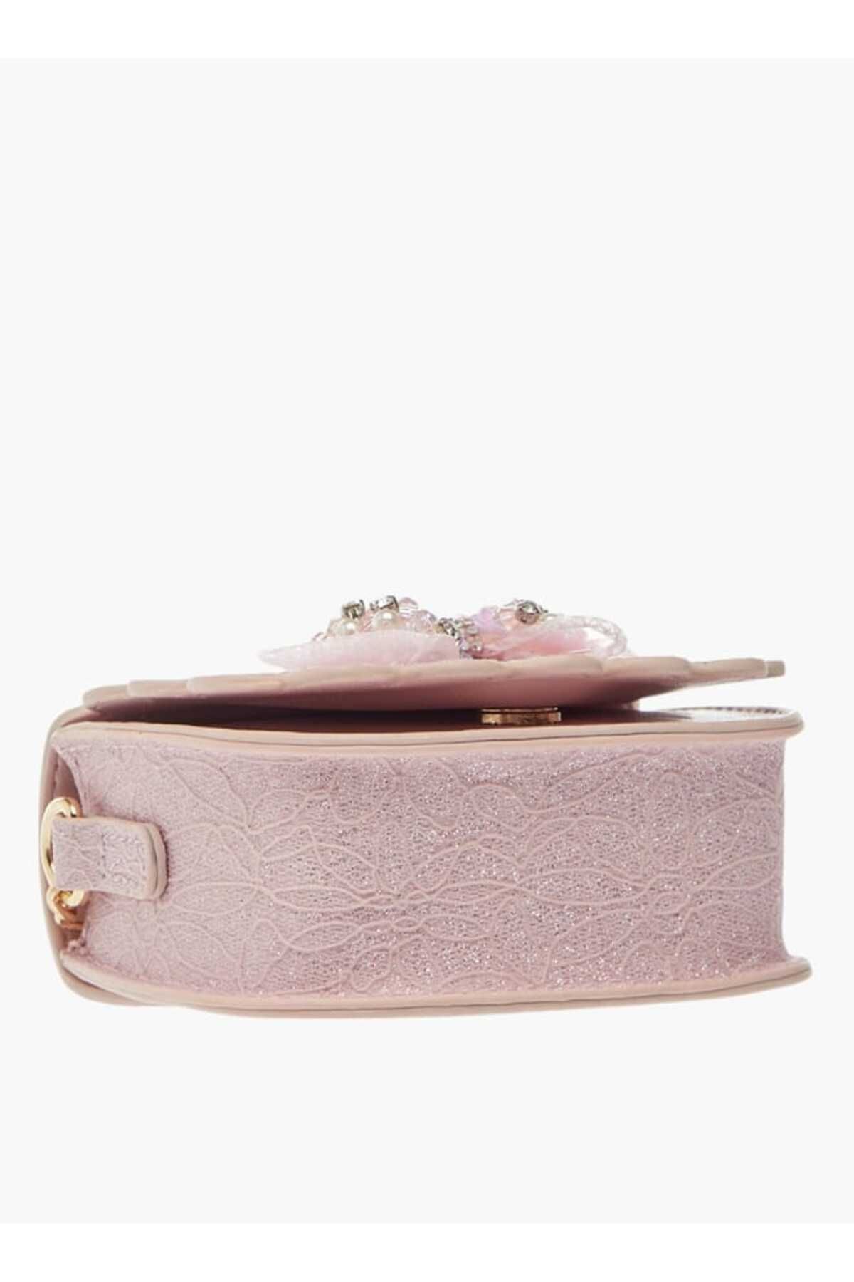 Little Missy-Bow Accent Crossbody Bag with Chain Strap and Button Closure 5