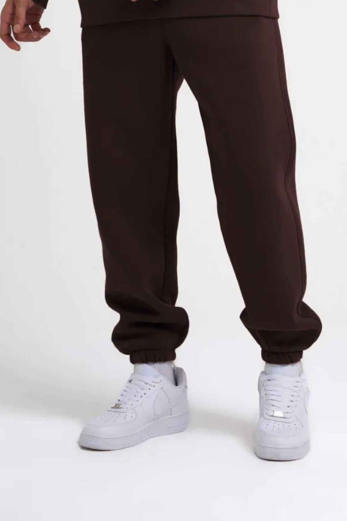 ruNadeS-Men's Brown Standard Fit Regular Cut 3 Thread Pocket Comfortable Cotton Jogger Sweatpants 1