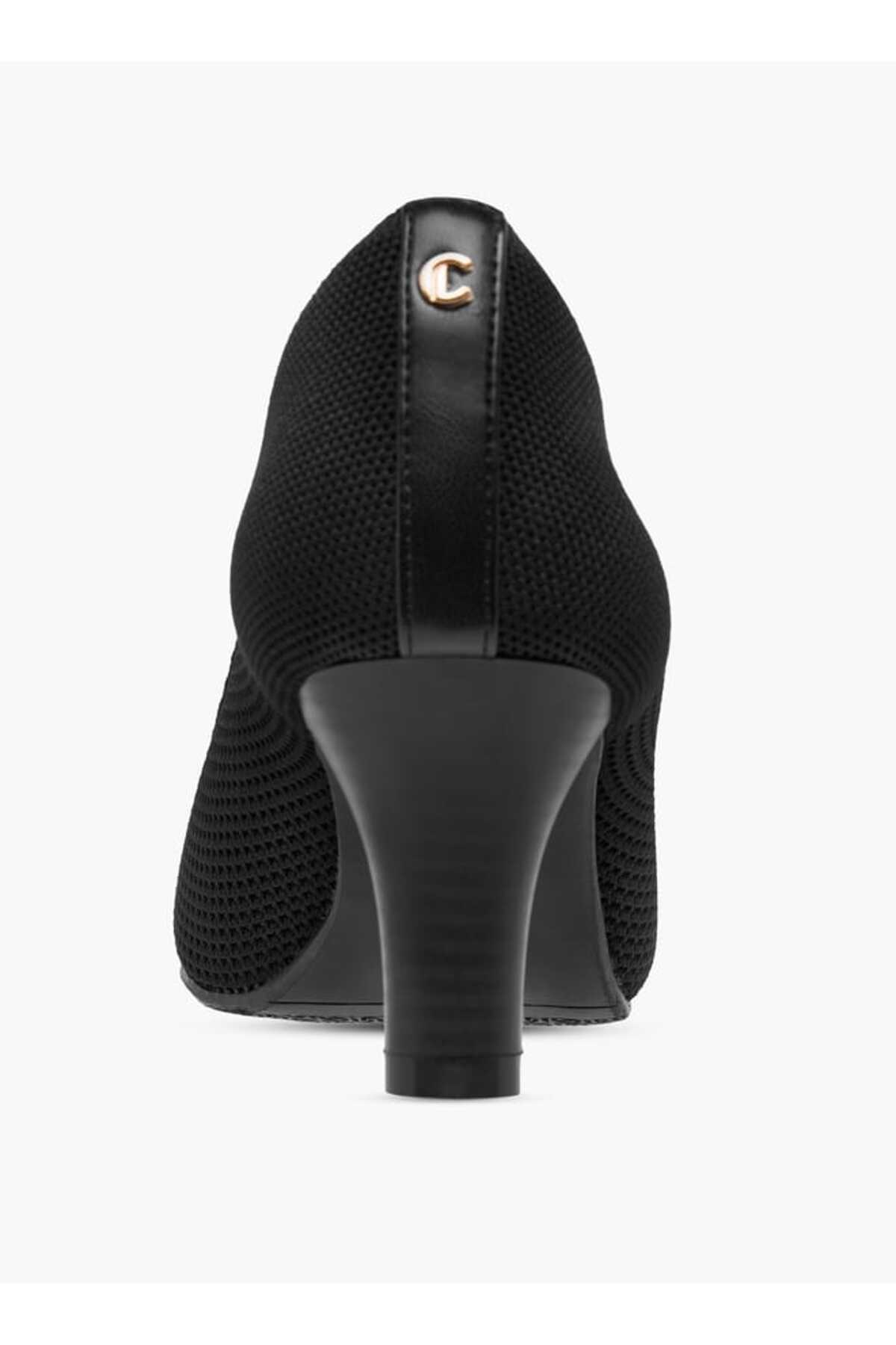 Le Confort-Mesh Textured Slip-On Pumps with Block Heels 5