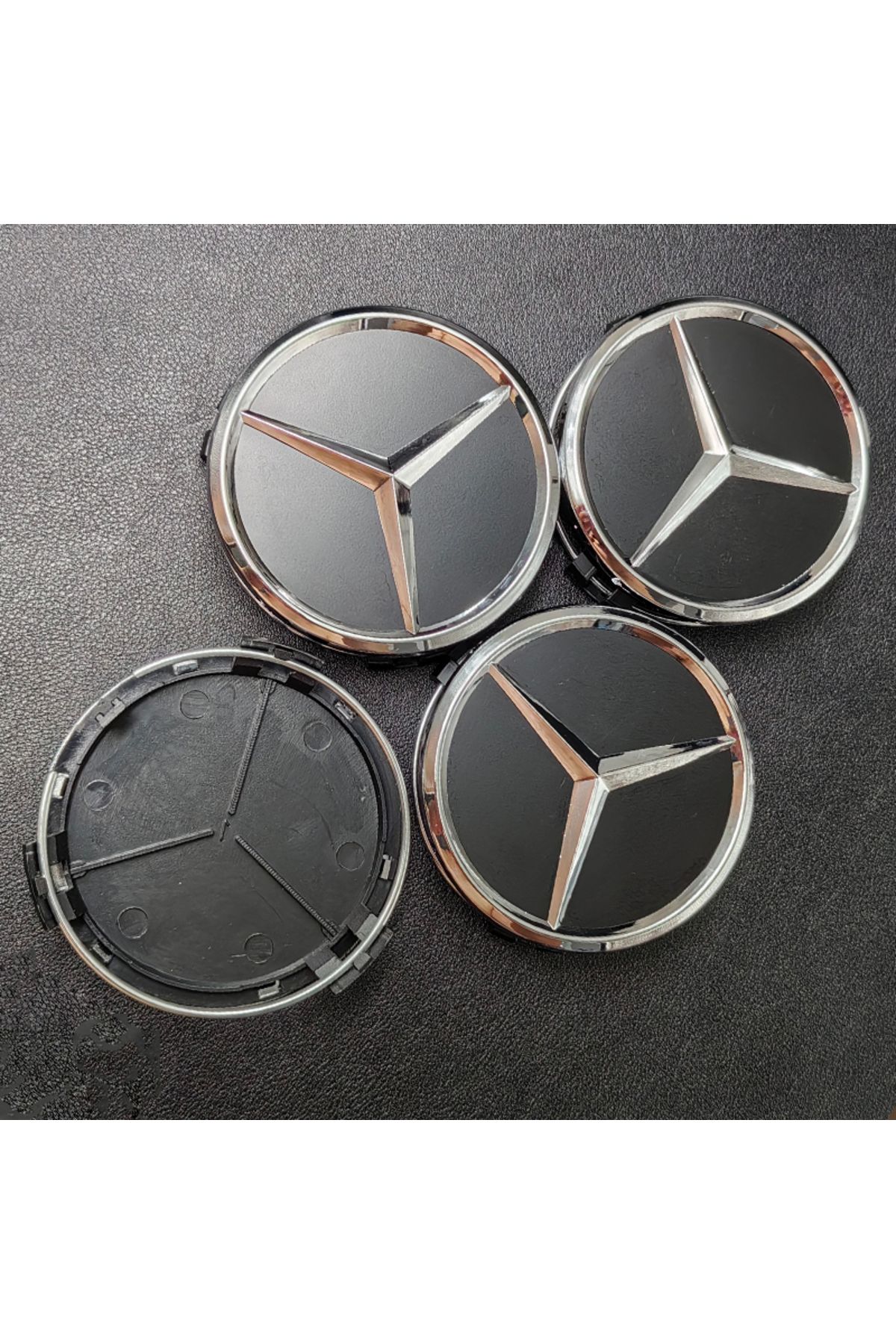 Choice-Matte Black 4pcs 4pcs 75mm Car Rims Hub Cover Wheel Center Caps For Mercedes Benz A B C E S GLA GLB 1