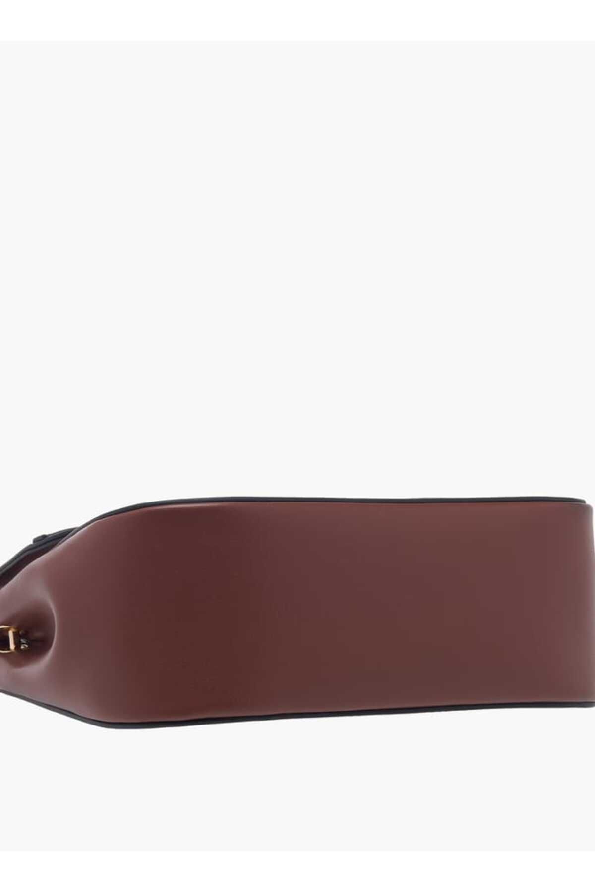 Celeste-Solid Satchel Bag with Adjustable Strap and Button Closure 6