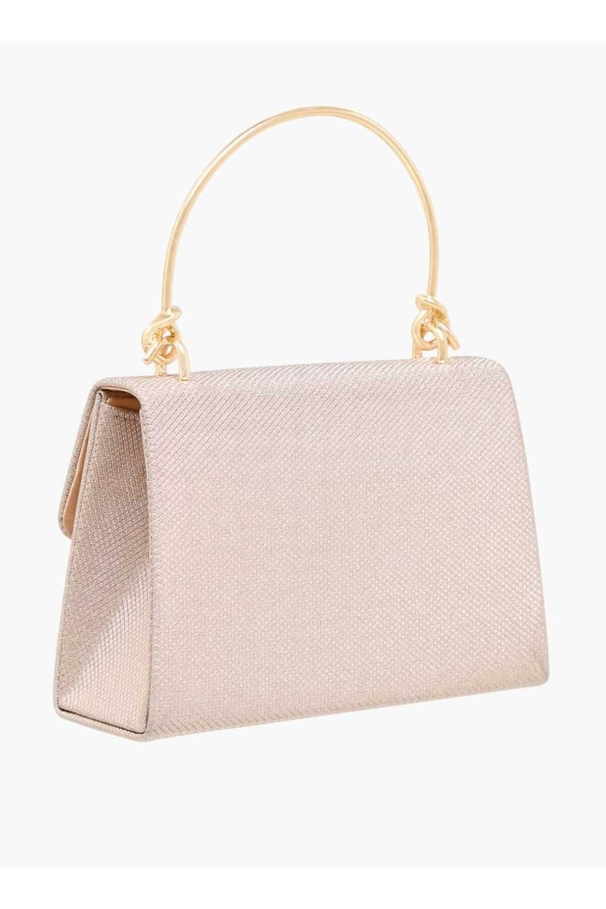 Flora Bella by Shoexpress-Flora Bella Textured Satchel Bag with Handle and Chain Strap 4