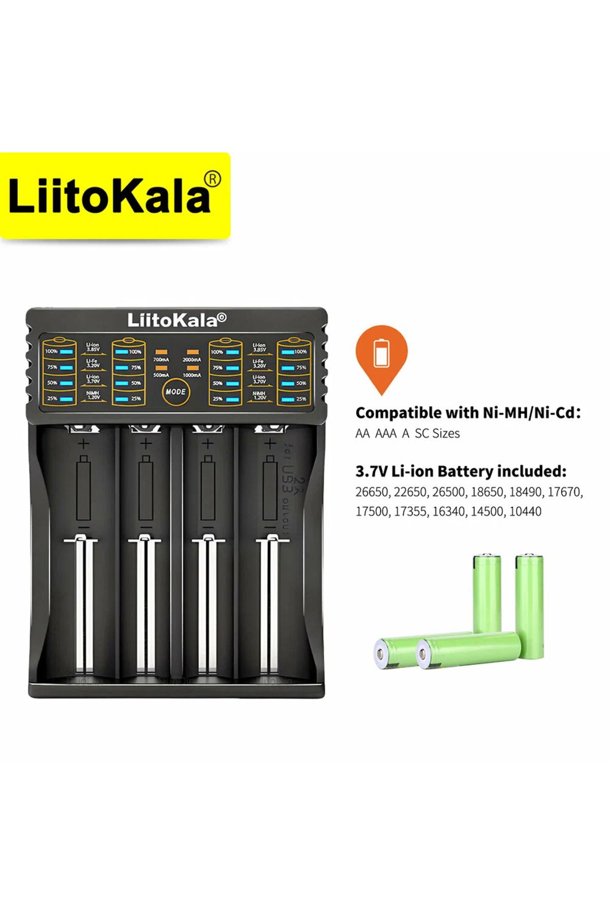 liitokala-Lii-402 18650 Smart Battery Charger 1.2v 3.7v 3.2v 3.85v For 26650 18500 18350 17500 16... 5