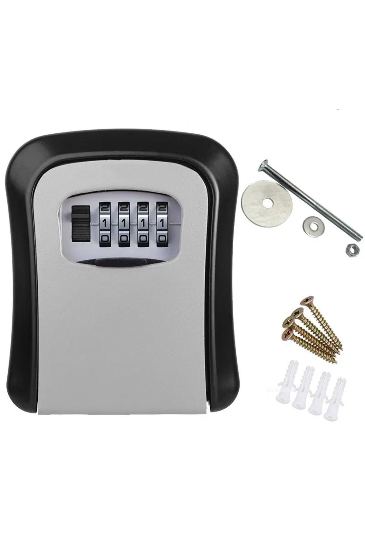 Choice-GRAY Wall Mount Key Lock Box 4 Digit Password Code Security Lock No Key for Home Office Key Safe Sec 1
