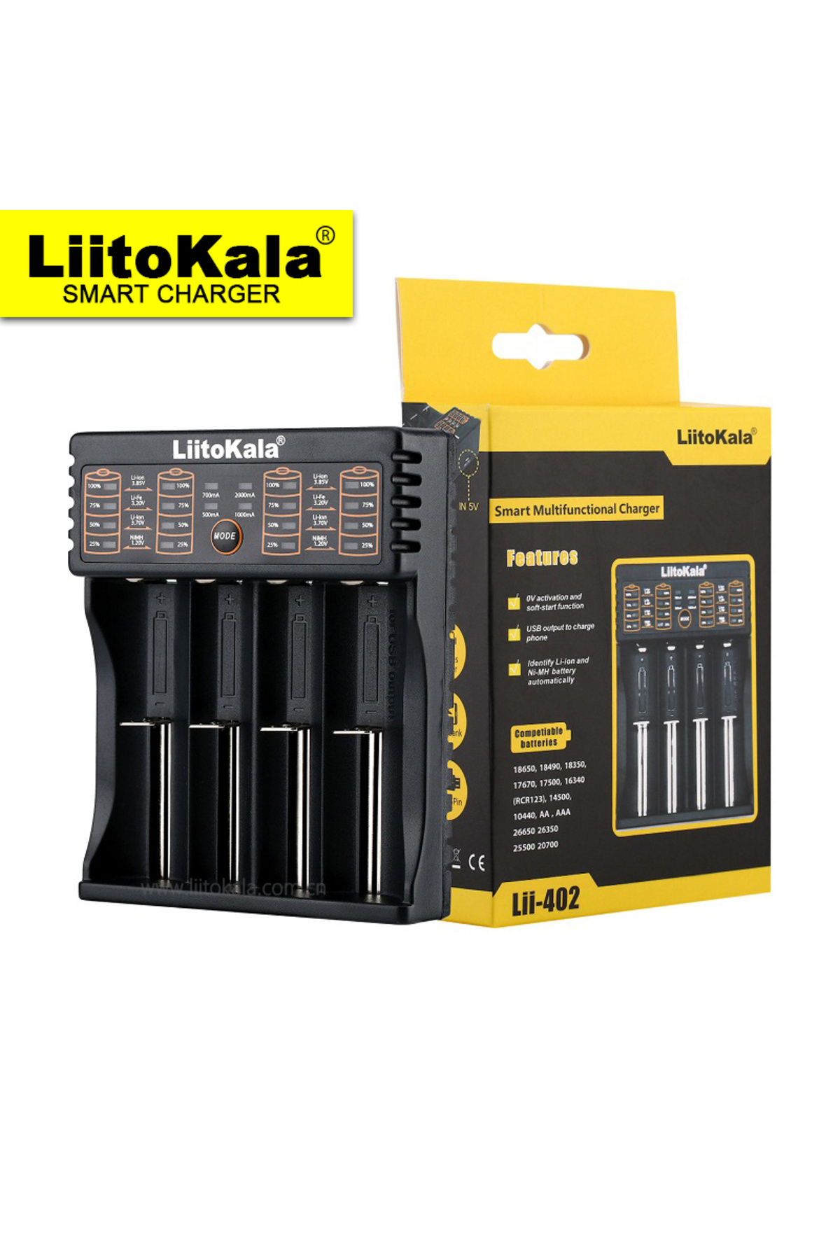 liitokala-Lii-402 18650 Smart Battery Charger 1.2v 3.7v 3.2v 3.85v For 26650 18500 18350 17500 16... 6