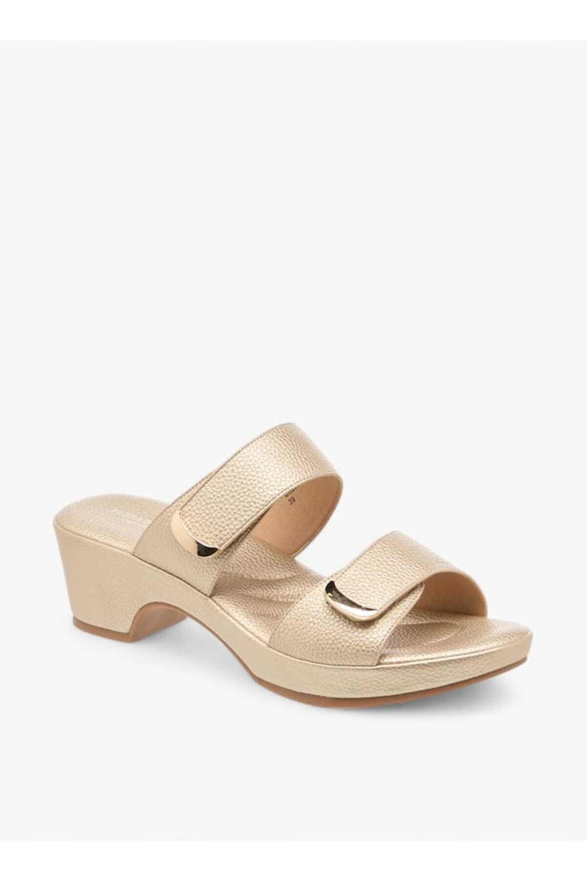 Flora Bella by Shoexpress-Flora Bella Textured Slip-On Sandals with Block Heel 2