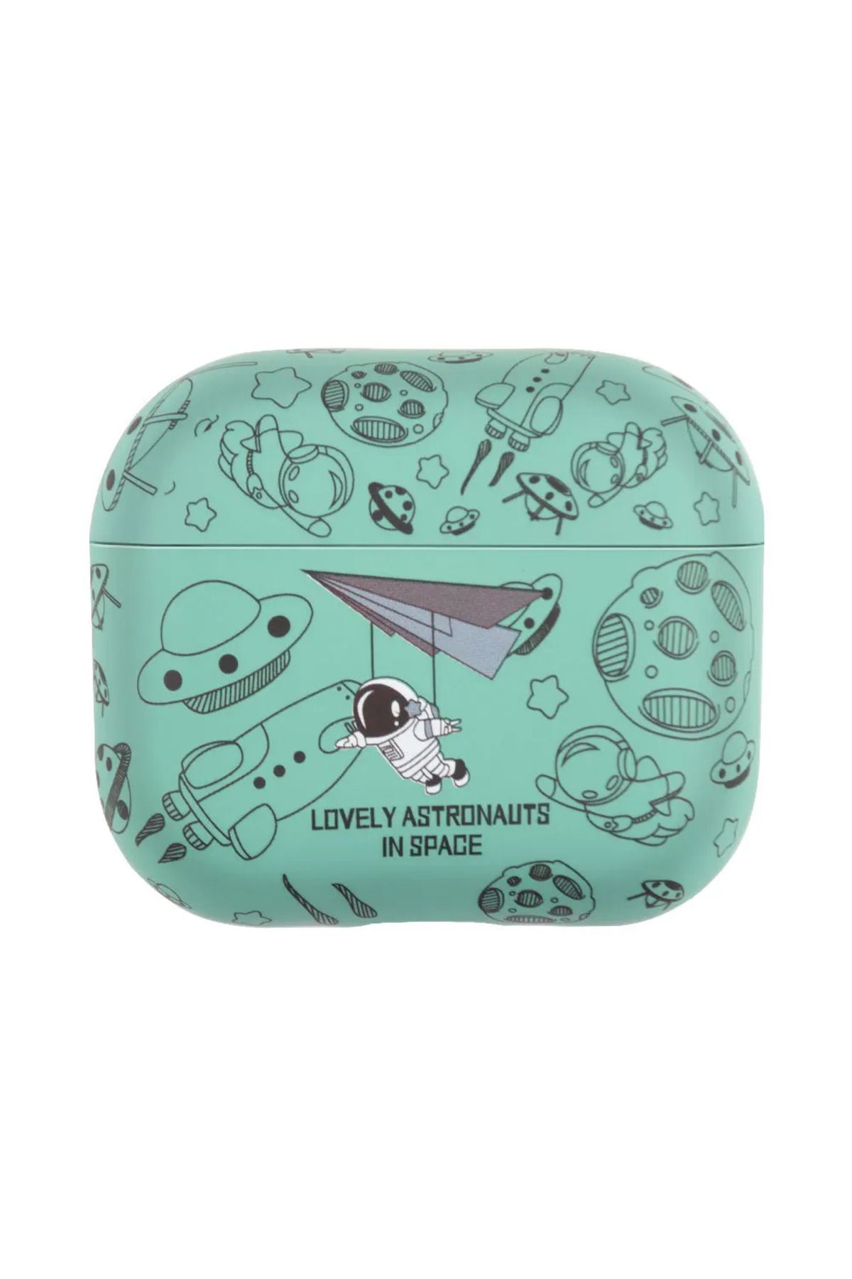 Choice-For Airpods 3 Dark Green Astronaut Space Moon Earphone Soft Case for Apple Airpods 3 2 1 Pro 2 4 202 1