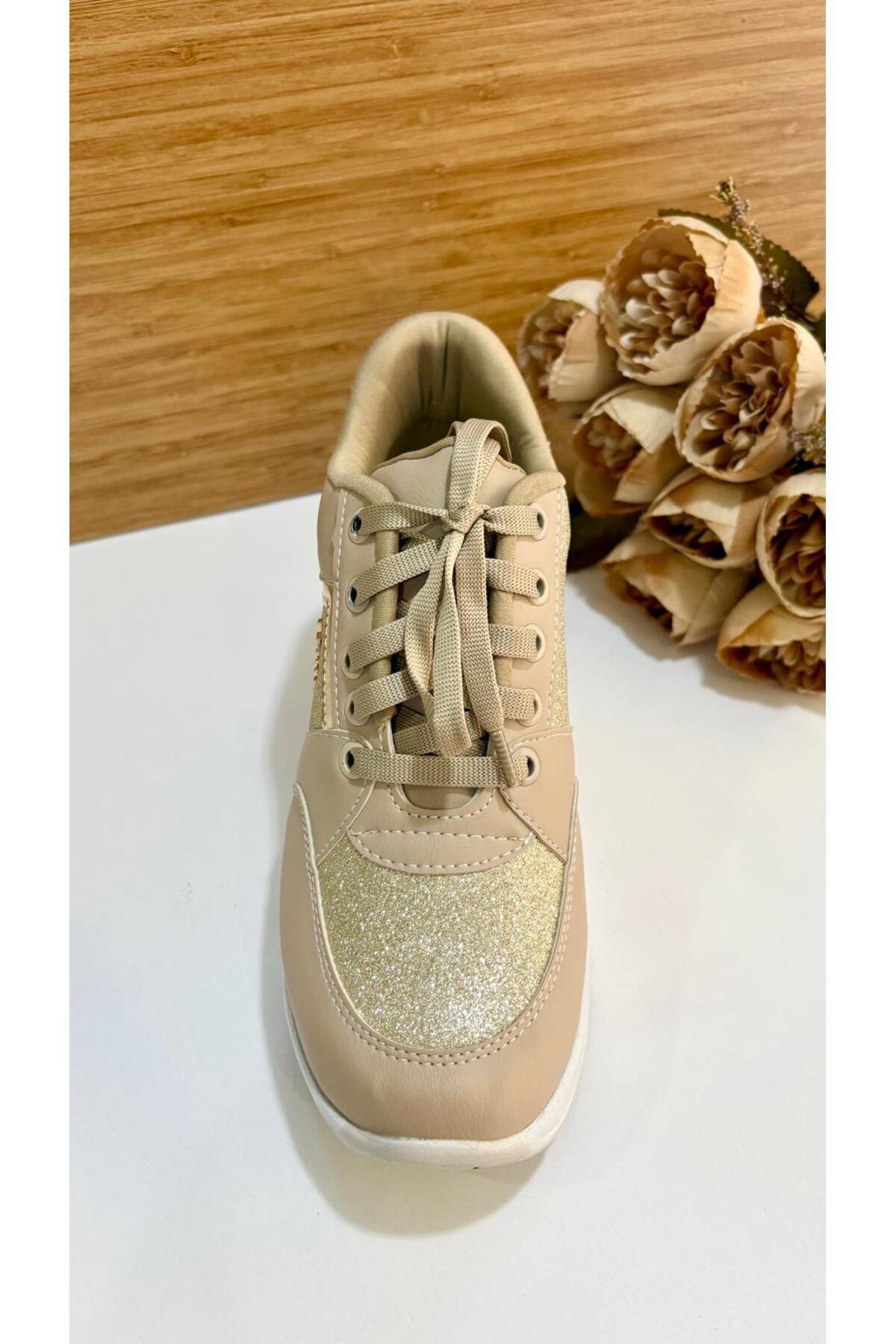 PUNTO-333075   Glitter Heeled Stylish Sneakers 5
