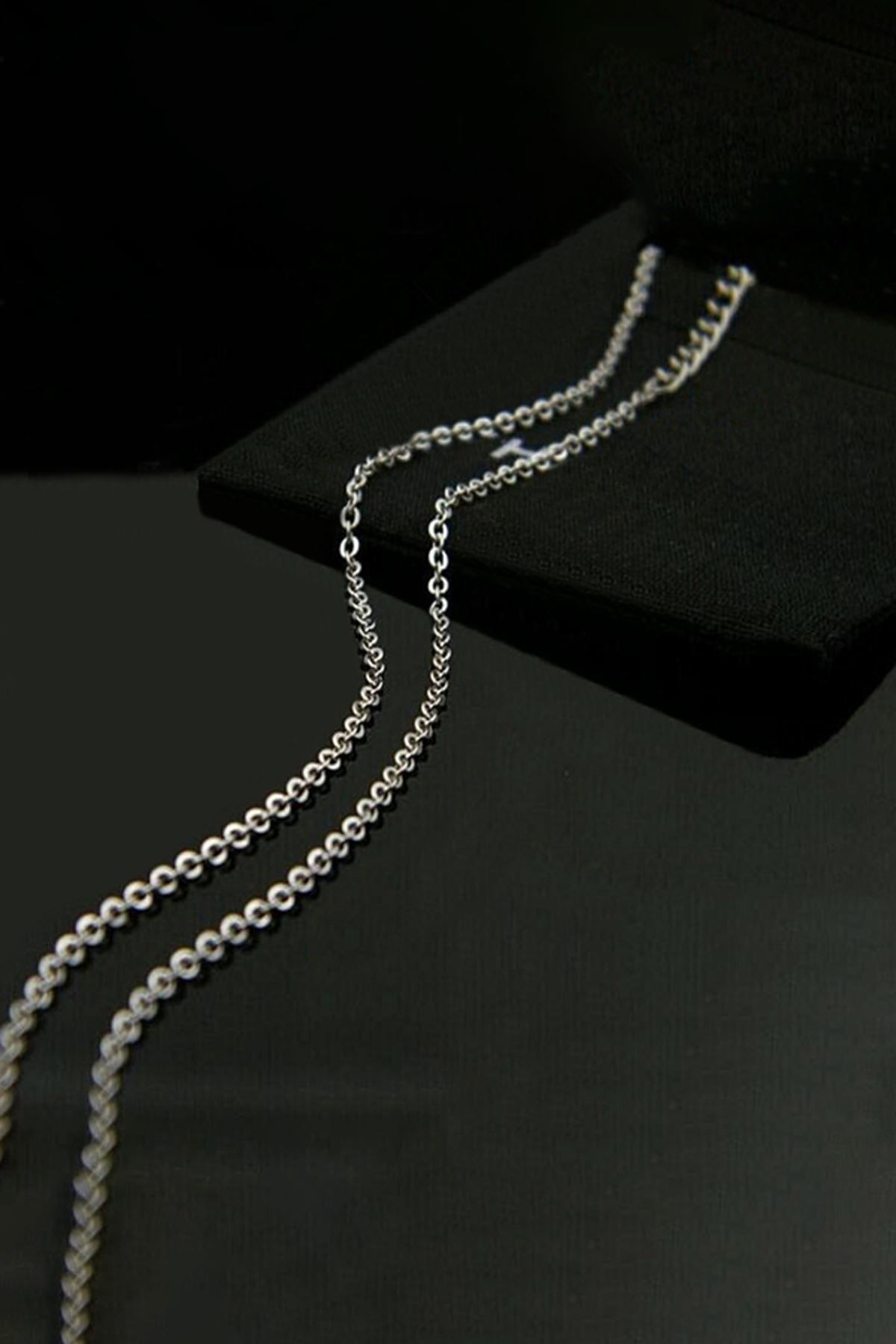 Chavin-55 cm Men's Steel Necklace Chain - 2 mm Dr99 4
