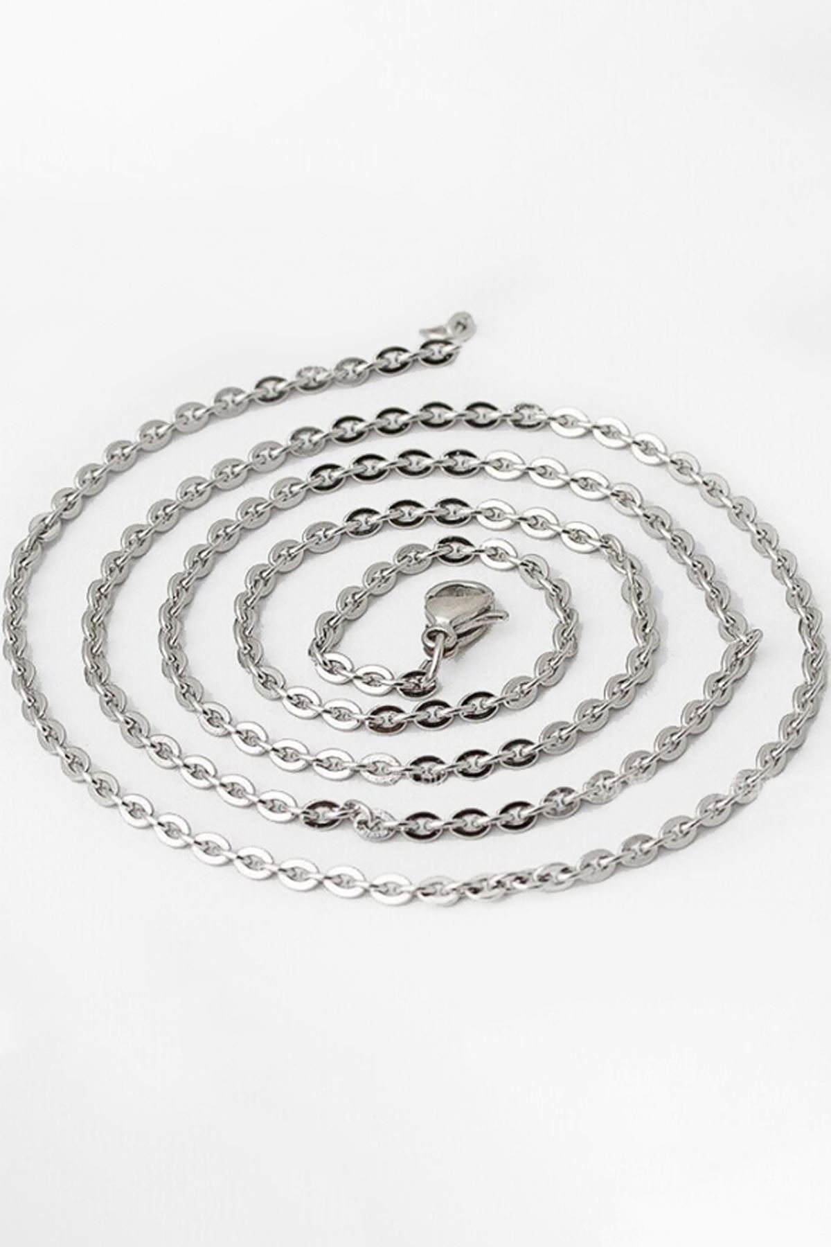 Chavin-55 cm Men's Steel Necklace Chain - 2 mm Dr99 2