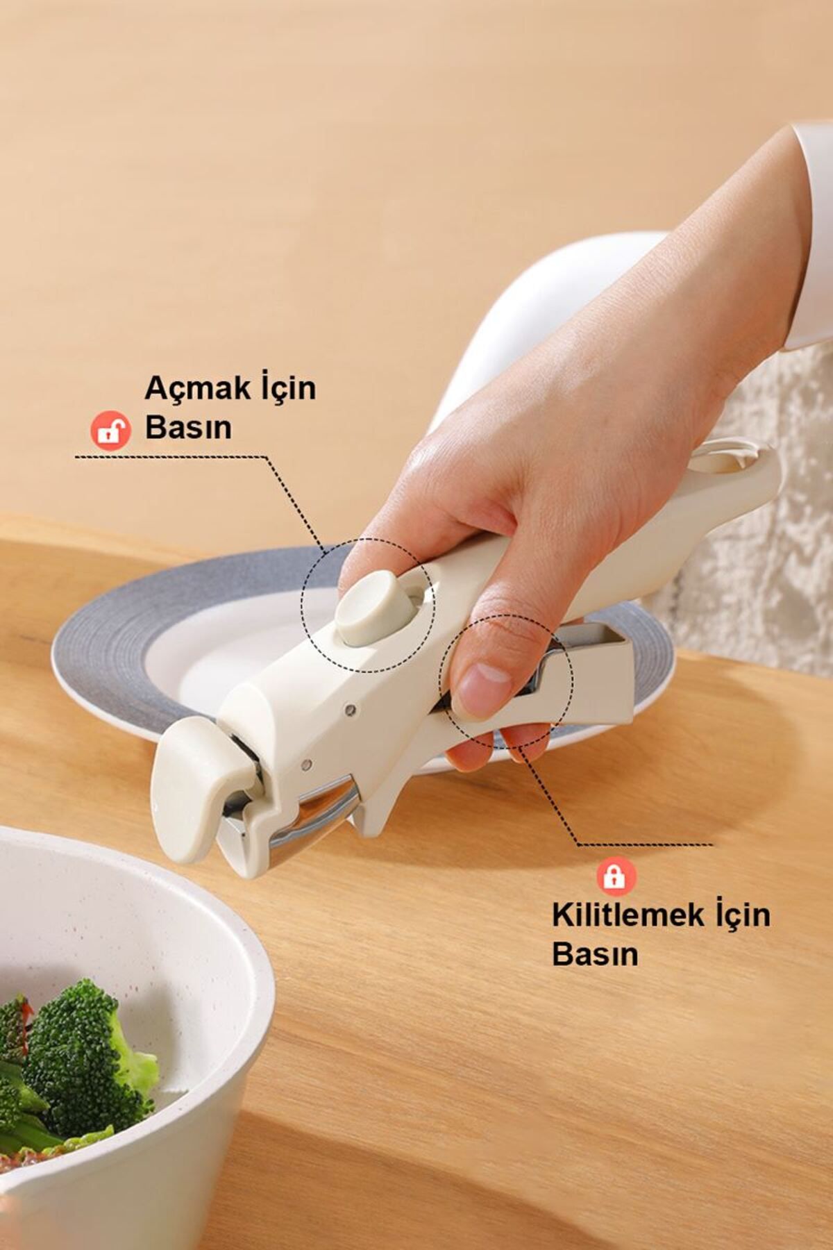 Boreine-Ecolon Cap.5 Pieces - Non-Stick Cookware Set with Removable Handle Cin610ys 2
