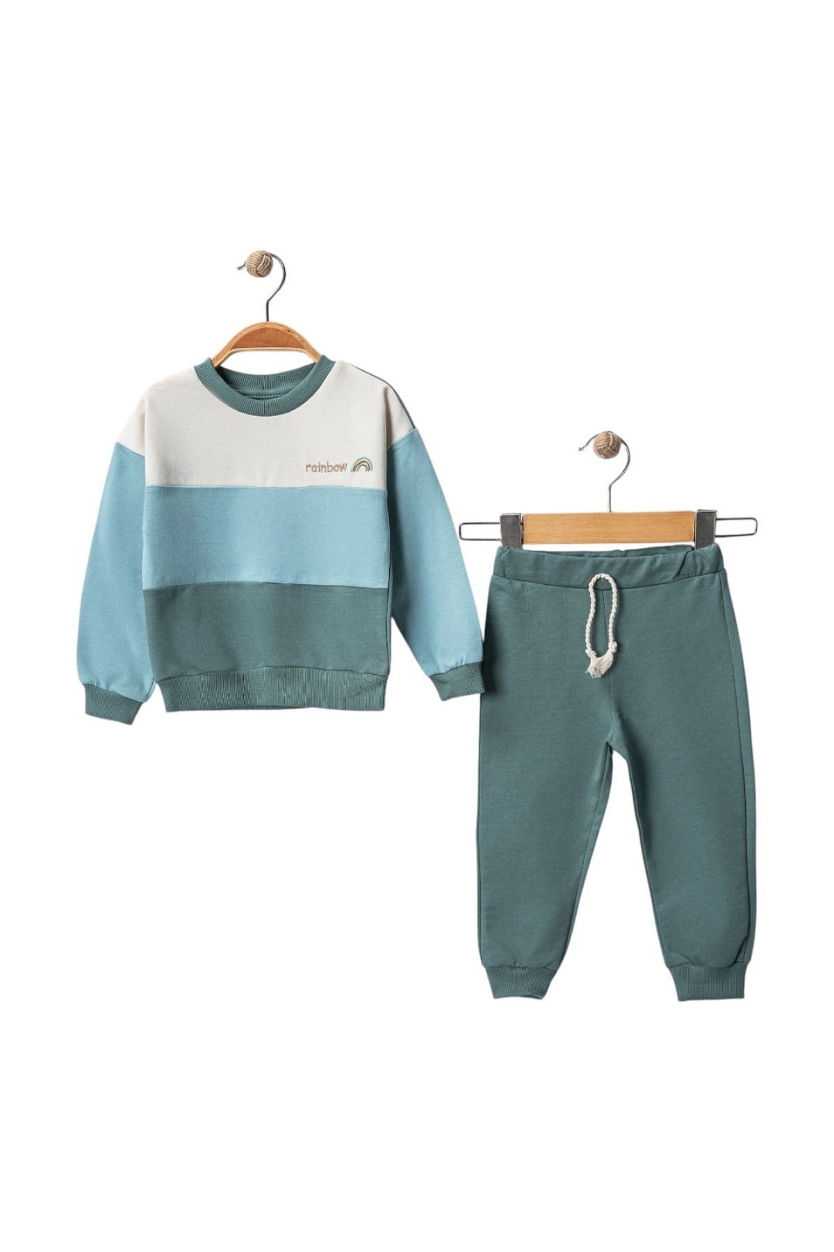 Rainbow Nakışlı 2' Li Erkek Bebe Takımı ( 9-24 Ay)