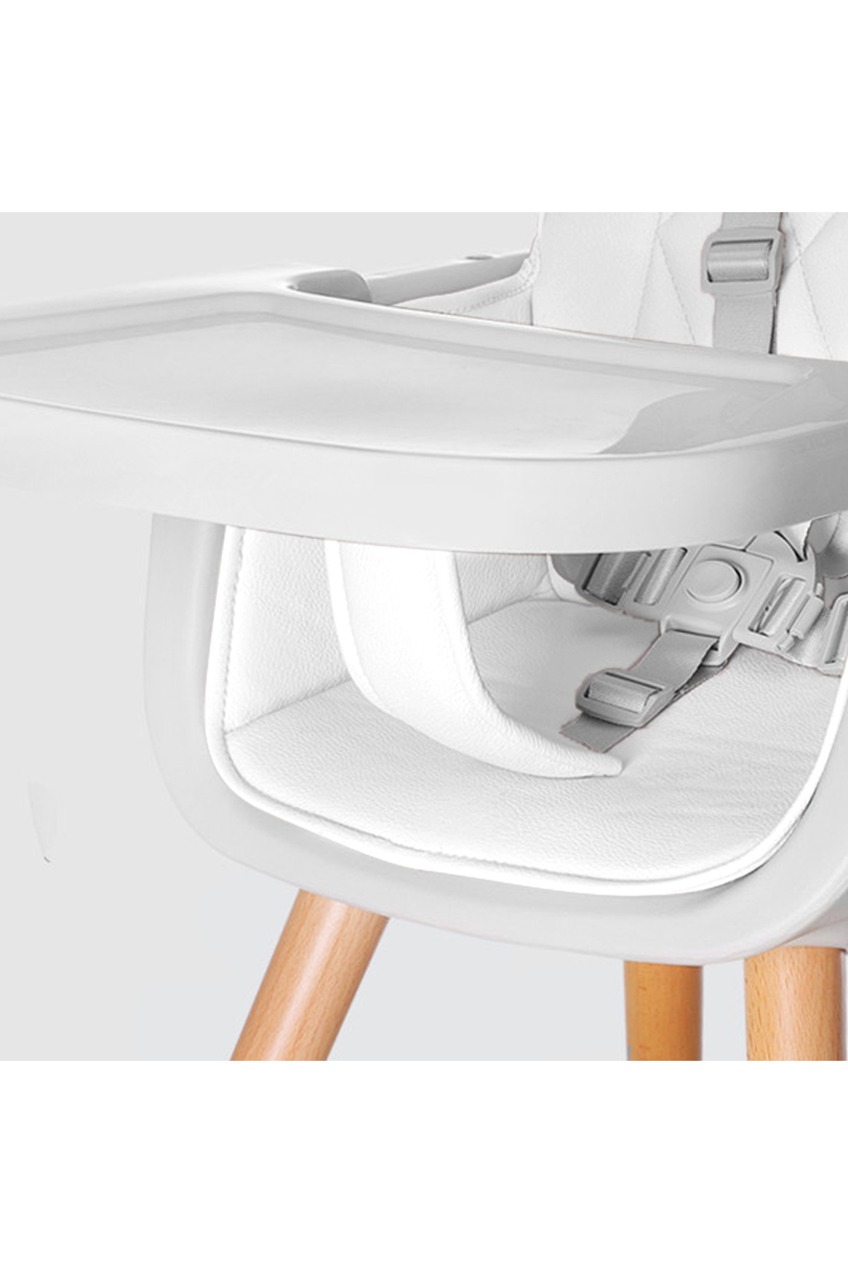 TEKNUM-Premium Dual Height Wooden High Chair - White 8