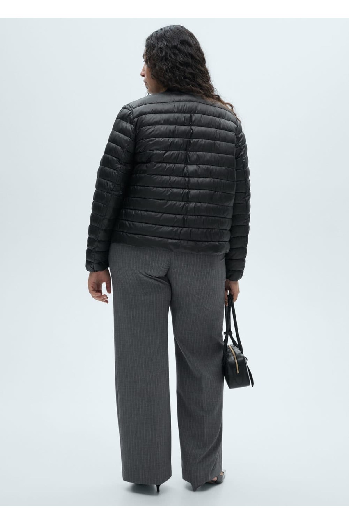 MANGO Woman-Short Quilted Anorak with Pockets 7