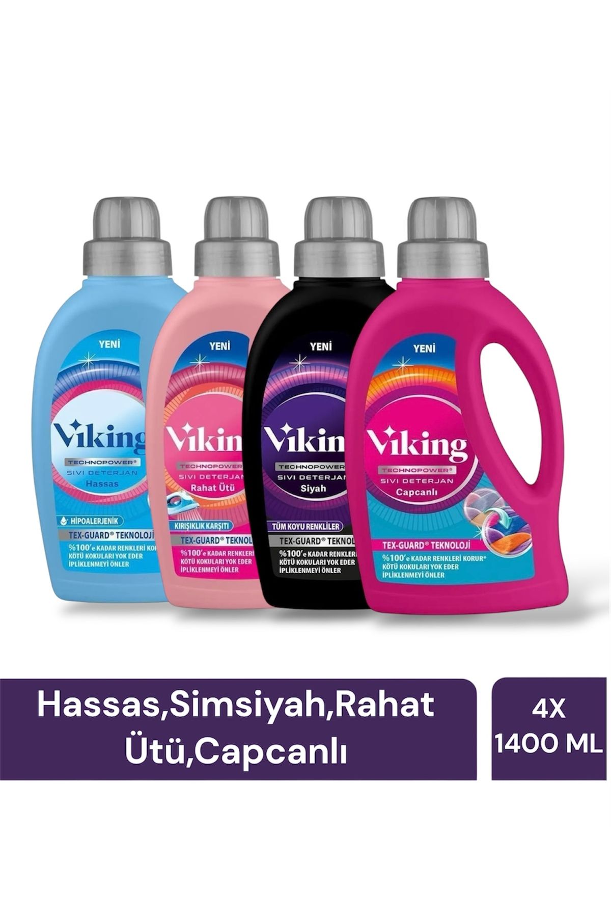 Viking 1400 ML 4 lü Set Sıvı Deterjan