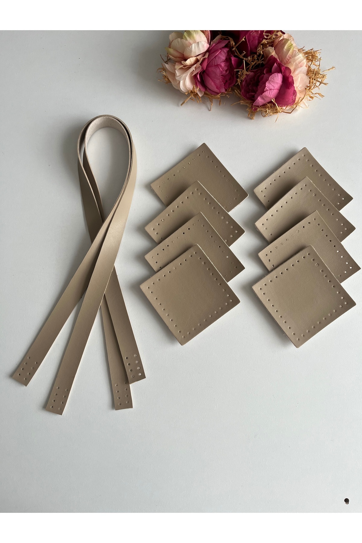 Square motif mesh bag set