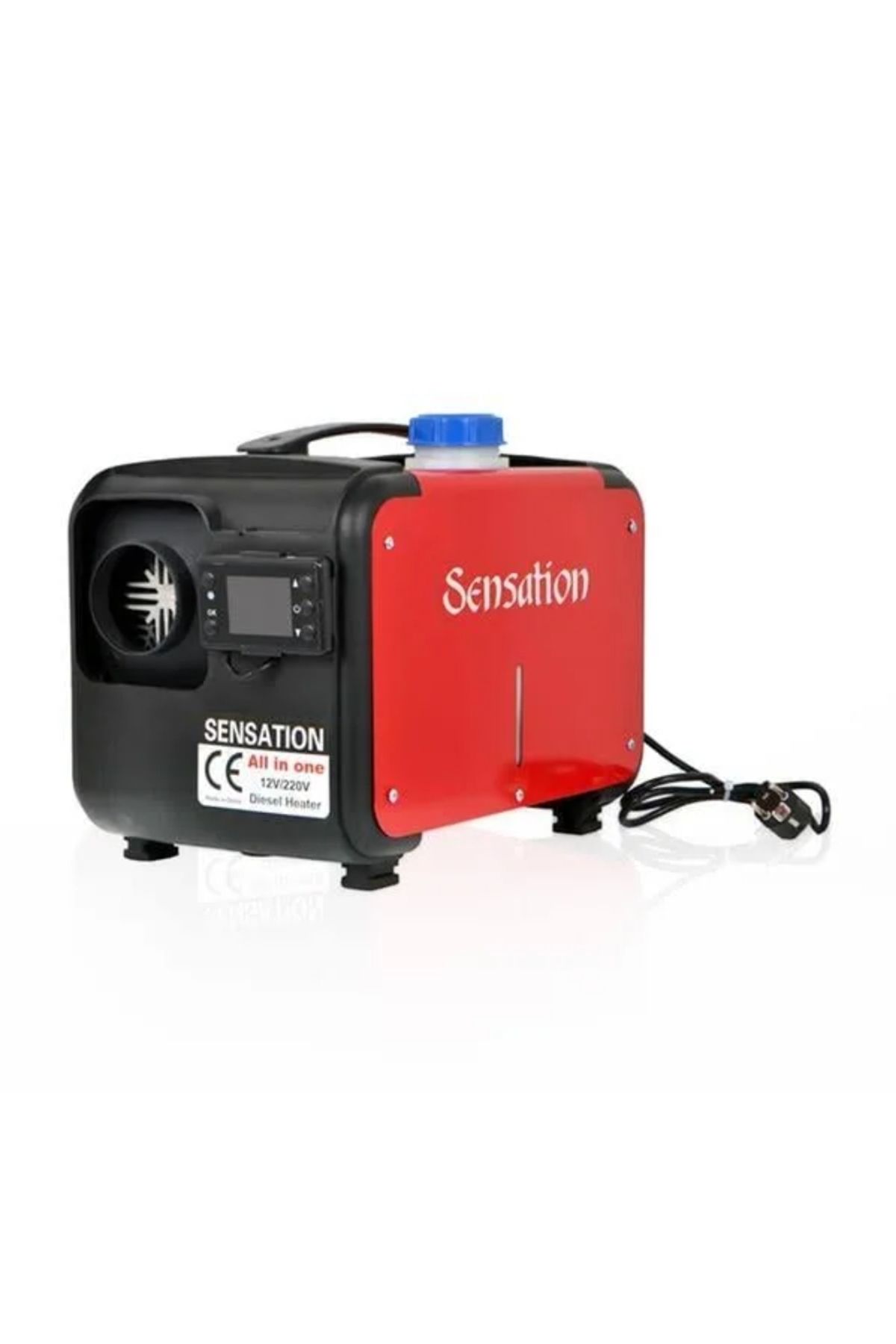 Dürüst Sensation 5 KW Webasto Muadili Taşınabilir Dizel Isıtıcı (12V-220V) Kırmızı